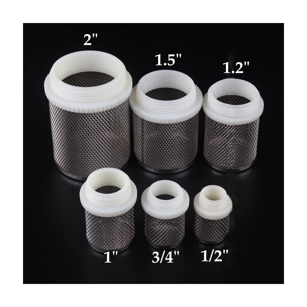 2Pcs Stainless Steel 304 Mesh Filter for Garden Micro Irrigation Pump - 1.5 Inch Pipe Hose Water Screen Strainer | Drip System Protection, Lawn Sprinkler, Hydroponics