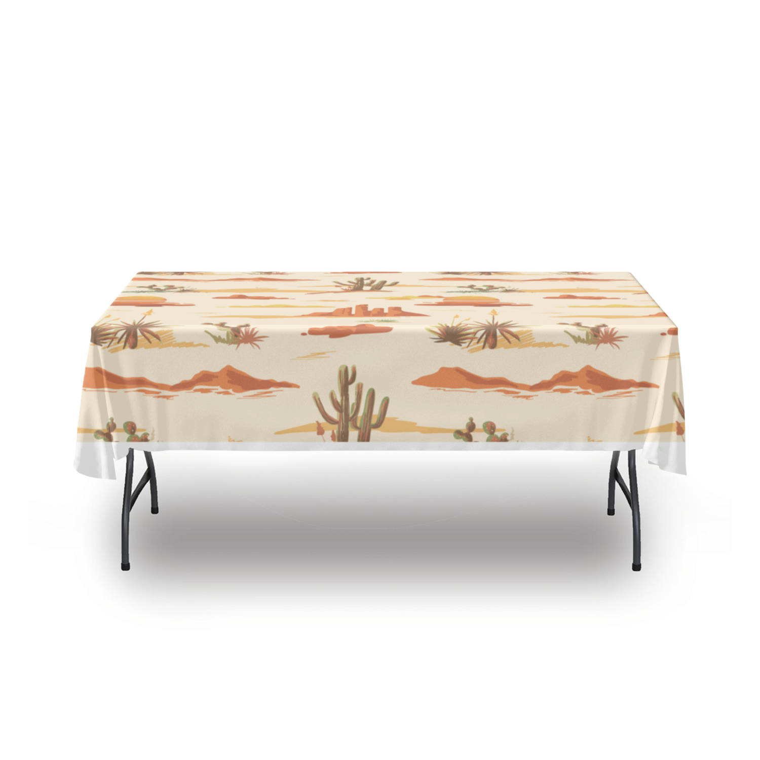 Desert Scene Tablecloth - 4 Sizes Polyester Table Linens for Picnics, Parties & Outdoor Dining | Waterproof & Wrinkle-Resistant