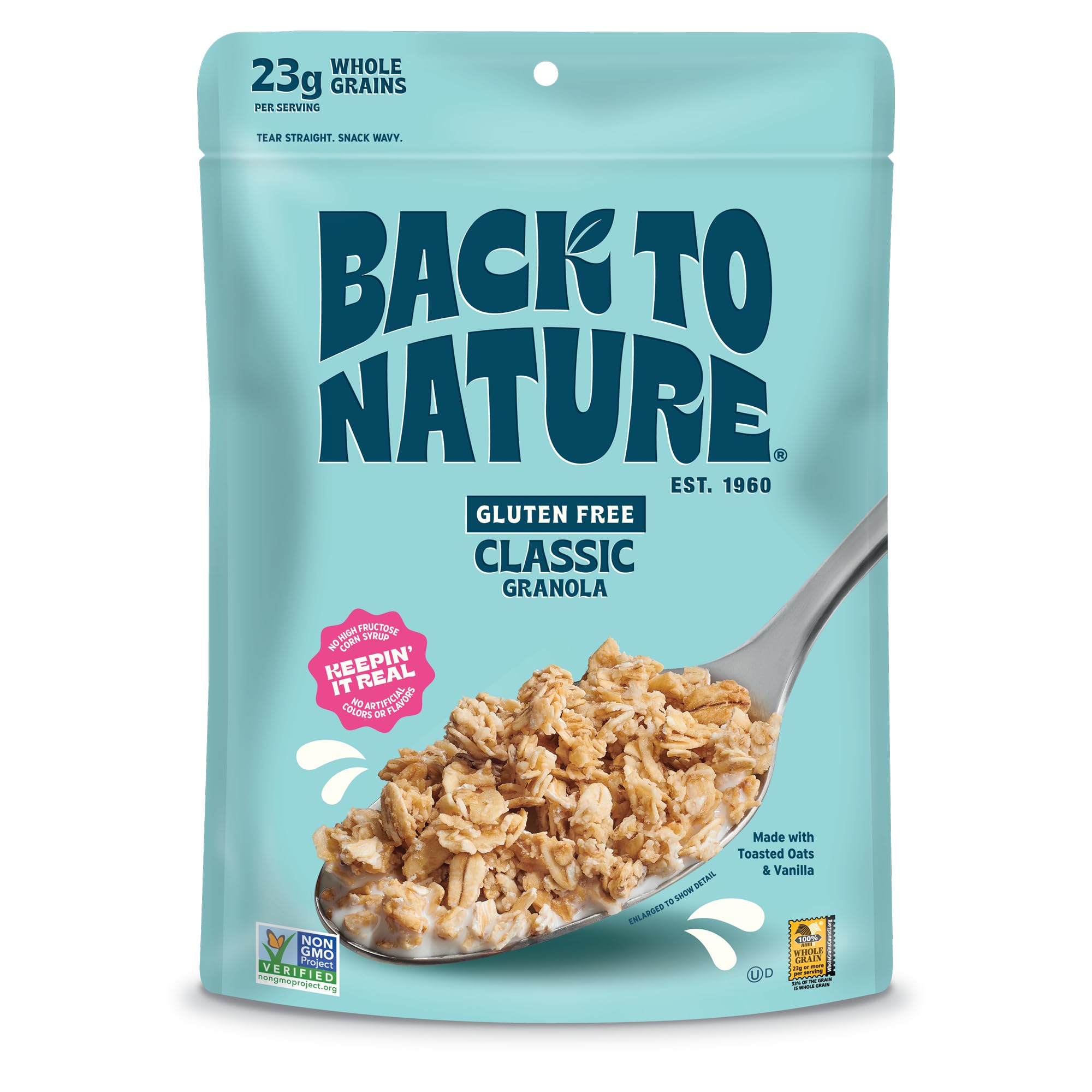 Organic Granola Cereal - Gluten Free, Non-GMO, Vegan Snacks - for Breakfast & Hiking