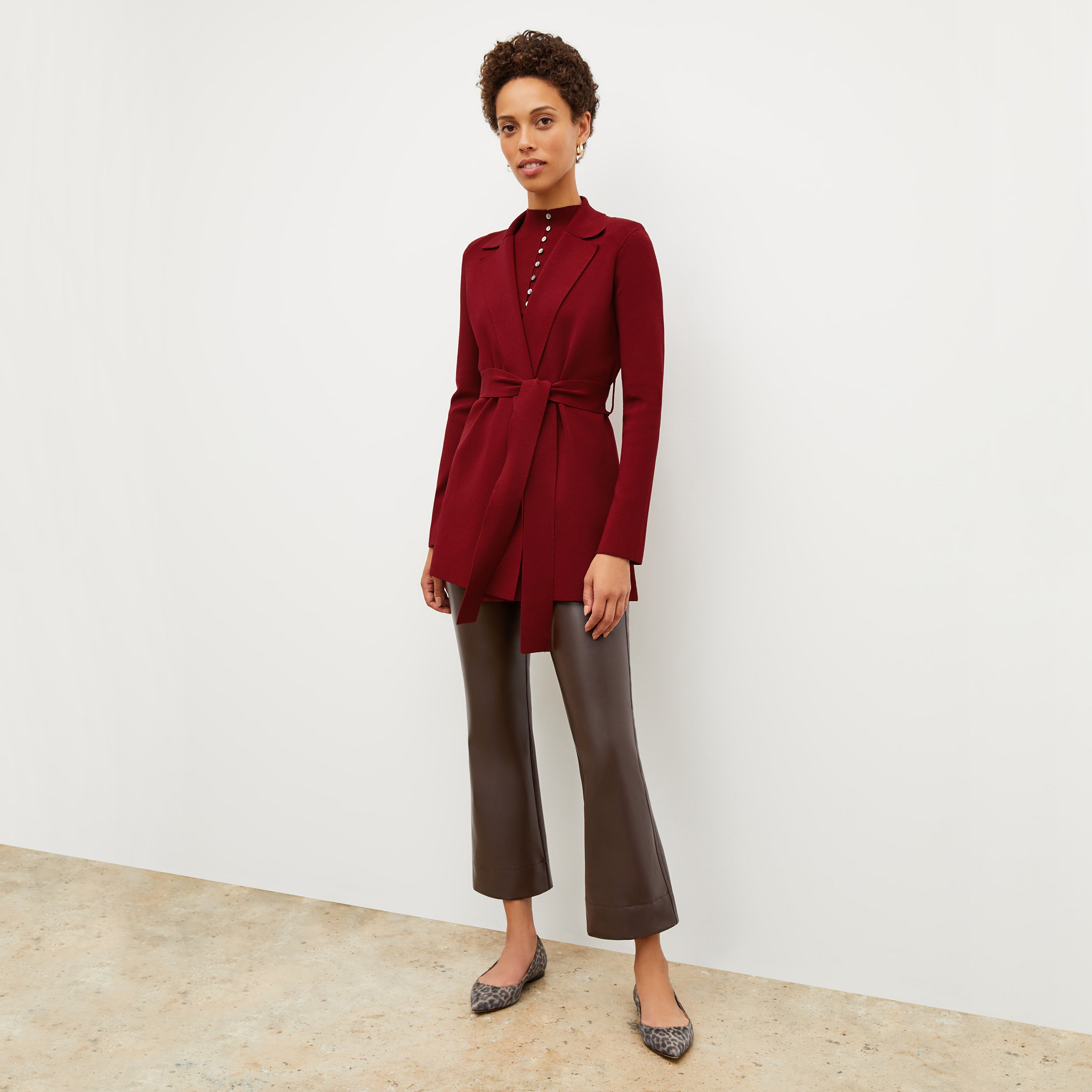Archie Vegan Leather Pants in Brown | Stylish & Comfortable Vegan Leather Trousers for Women | Perfect for Casual Wear, Office & Night Out