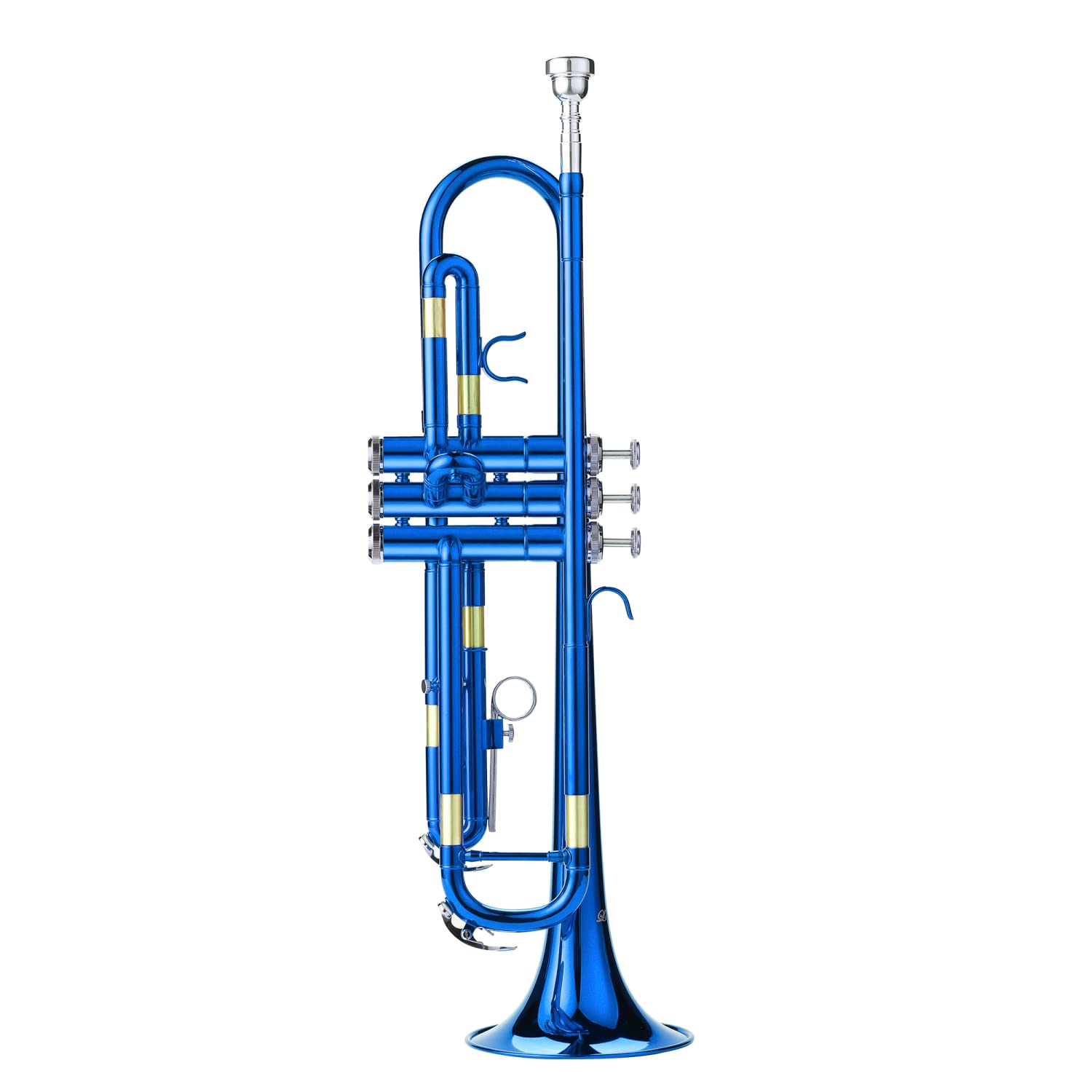 LeSage Blue Student Bb Trumpet with Hard Case - Includes 7C Mouthpiece, Valve Oil & Cleaning Kit - Perfect for Beginners, School Bands & Practice Sessions