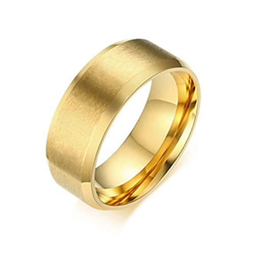 8MM Textured Gold