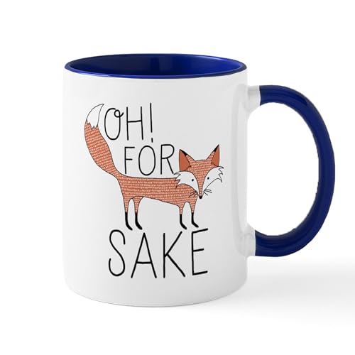 White/Navy Inside - Oh! For Fox Sake Mugs