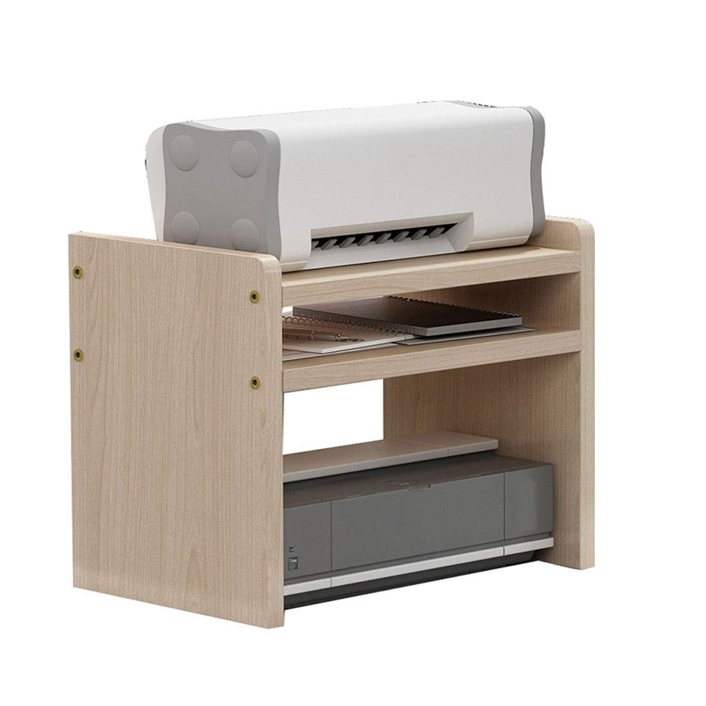 FEIYIYANG 3-Tier Desktop Printer Stand with Scanner Shelf - Multi-Functional Fax Machine Rack for Home Office & Living Room (Cream) | Perfect for Organizing Printers, Scanners & Office Supplies