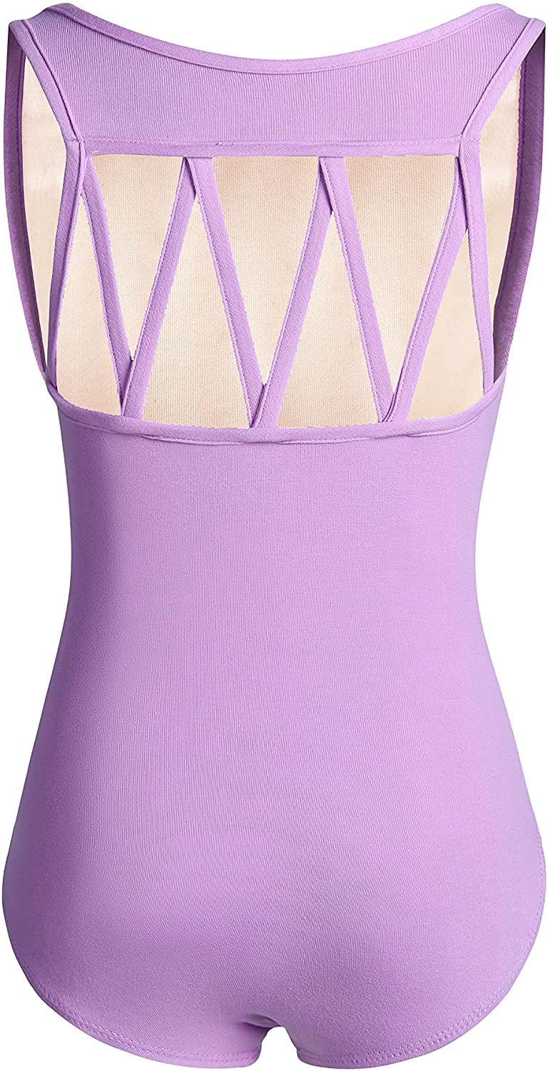 DANSHOW Girls Dance Leotards with Back M Straps - Ballet Tank Leotard for Kids, Toddlers & Teens - Perfect for Ballet Class, Dance Practice & Performances