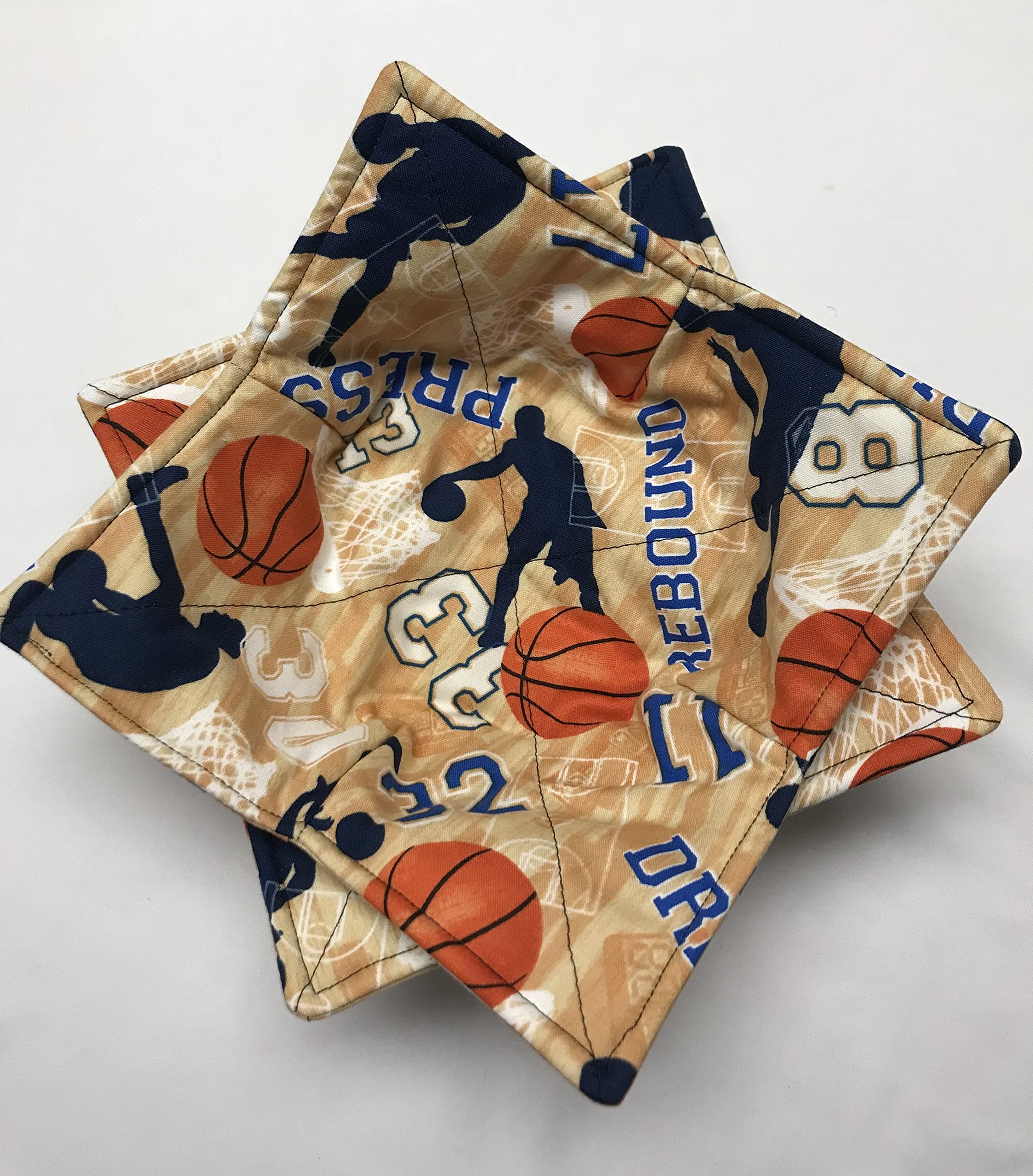 2-Pack Basketball Bowl Cozies - Non-Slip Bowl Holders for Hot & Cold Dishes - Perfect for Game Day Snacks, Parties, and Family Gatherings