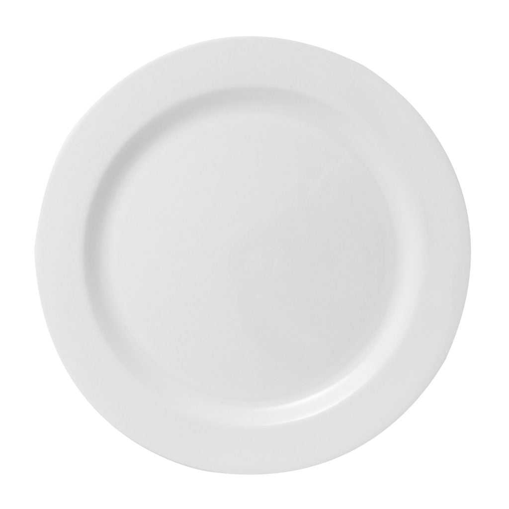 20-Pack White Round Plastic Plates - Durable Disposable Dinner Plates for Parties, Picnics & Outdoor Events - BPA-Free & Eco-Friendly