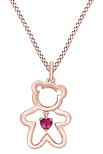 rose-gold-plated-silver : Ruby