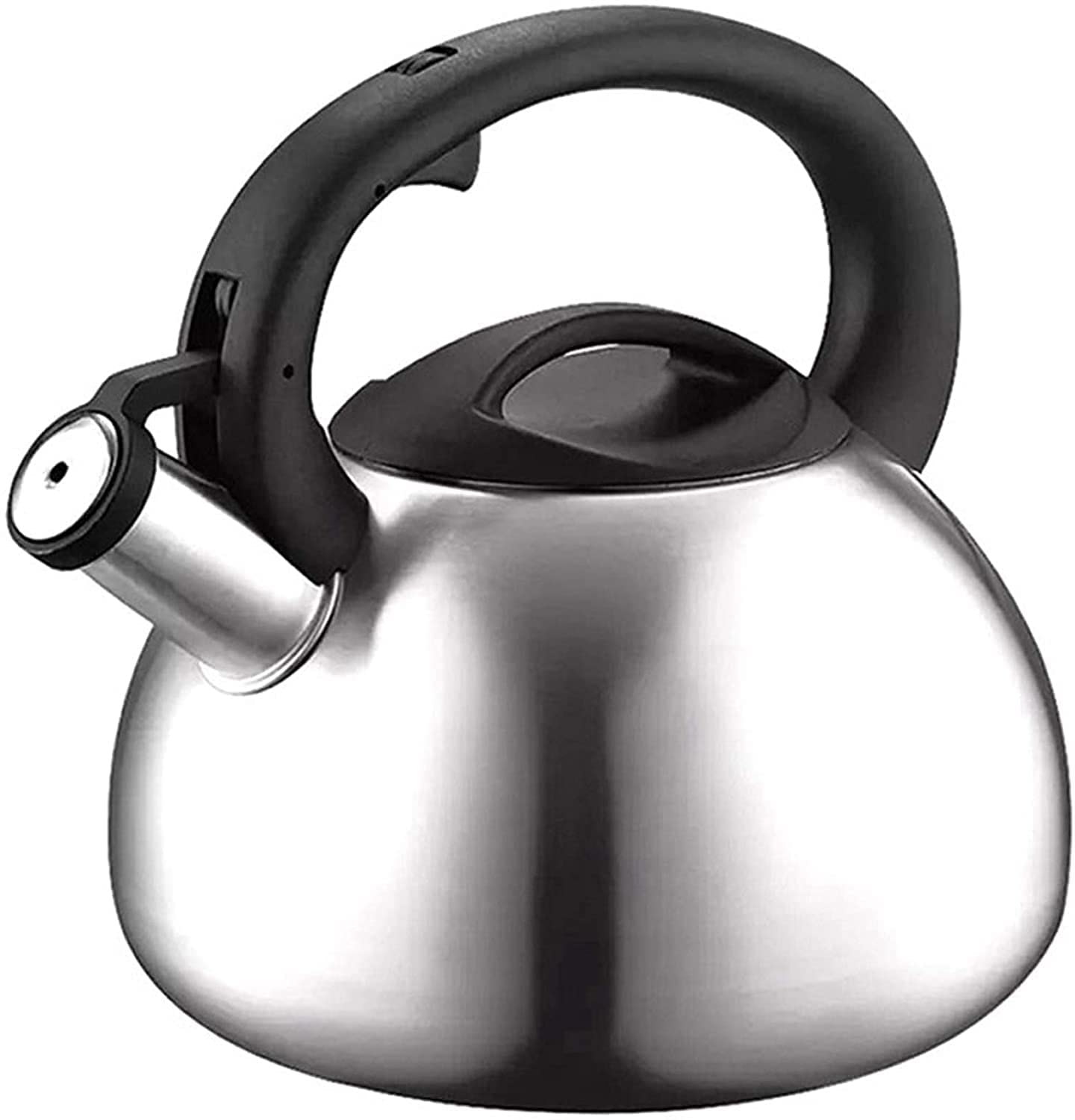 Premium Stainless Steel Whistling Tea Kettle - 3.5L Stovetop Kettle for Boiling Water, Tea, Coffee & Milk - Durable Silver Tea Pot for Gas & Electric Stoves - Perfect for Home, Office & Camping Use