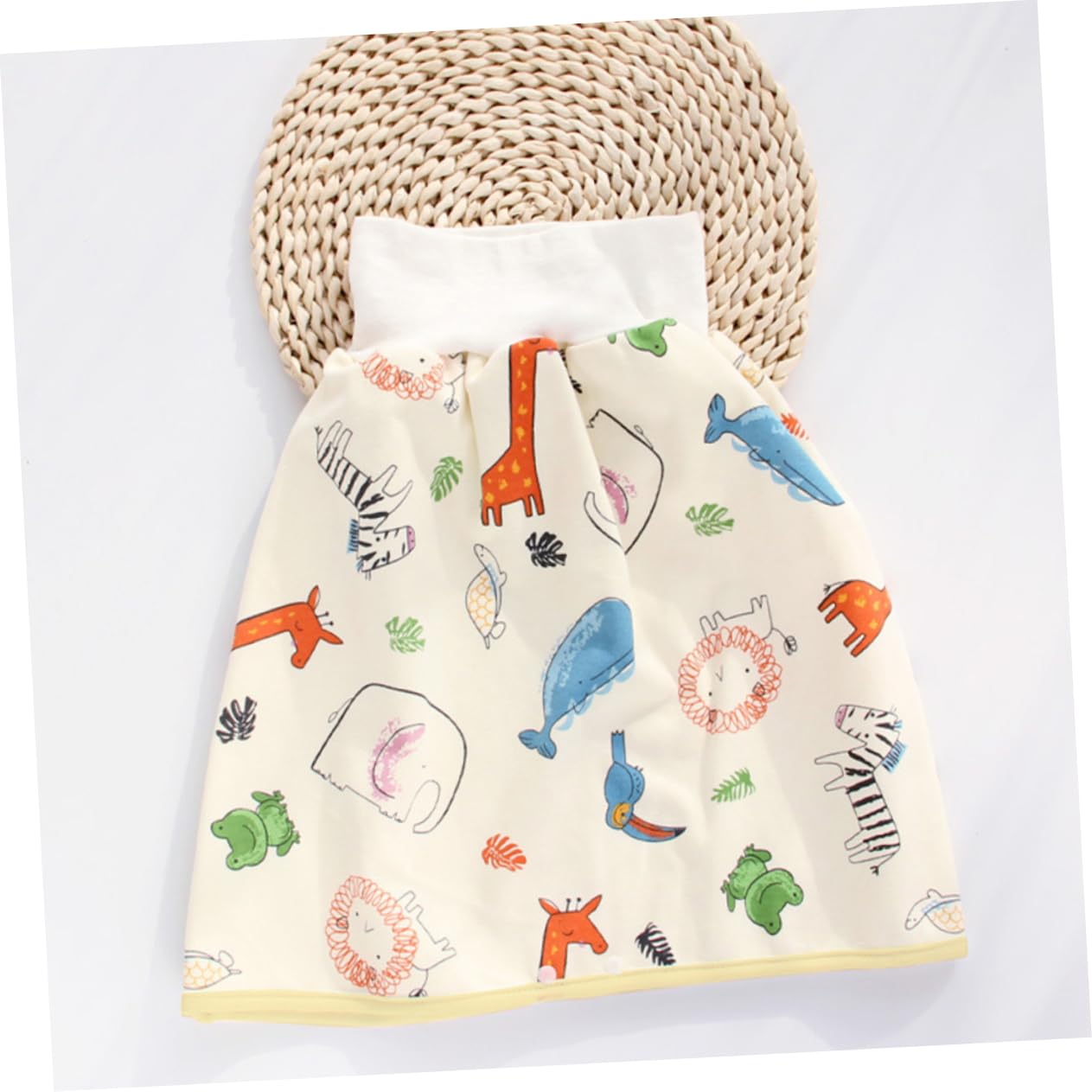 Hohopeti 2 Pack Washable Waterproof Cotton Baby Nappy Skirts - Soft & Breathable Diaper Cover for Infants & Toddlers - Perfect for Playtime, Daycare, and Outdoor Adventures