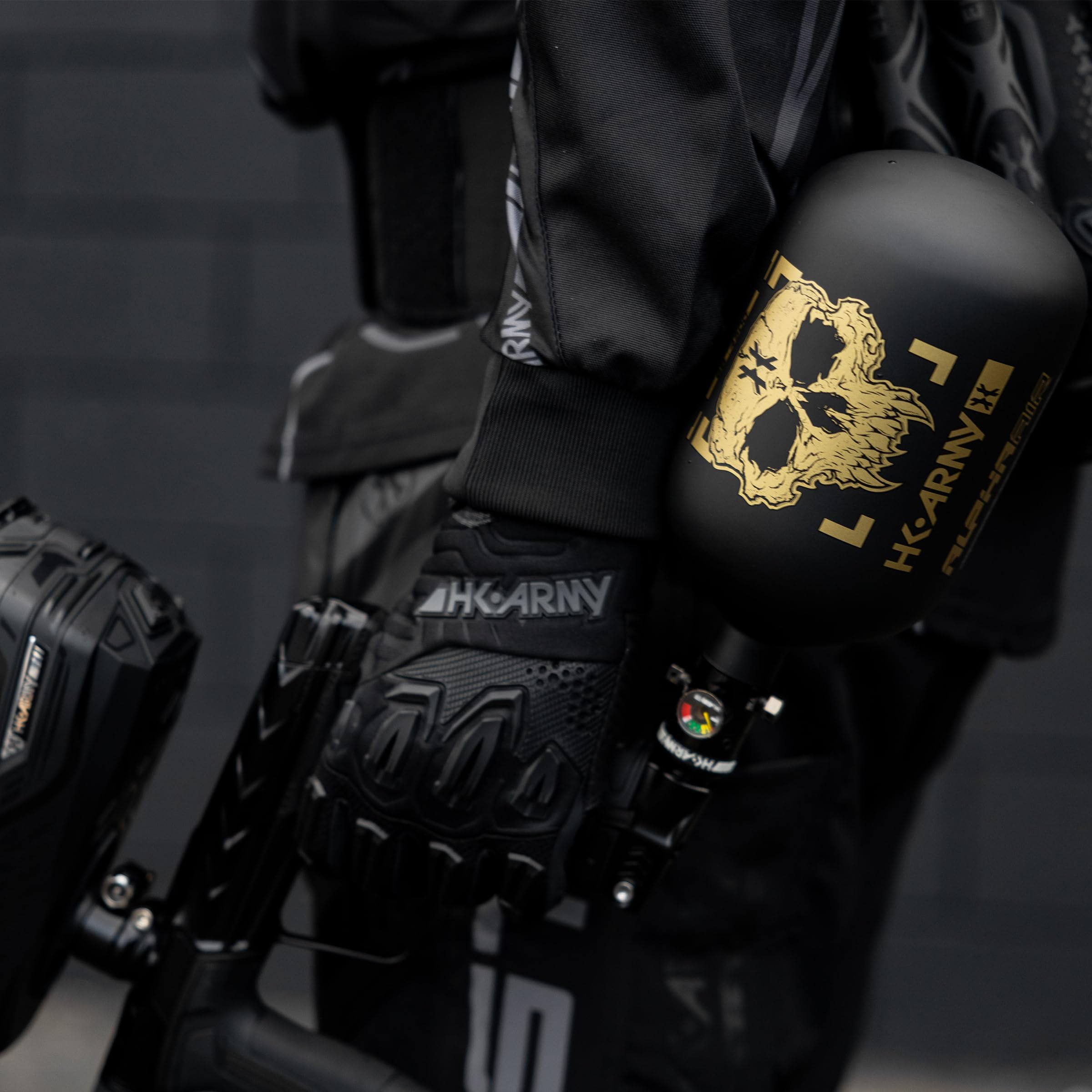 HK Army HPA Paintball Tank - Lightweight Alpha Air Carbon Fiber Compressed Air Tank (4500 psi, HP8 Regulator) for Tournament & Woodsball Scenarios