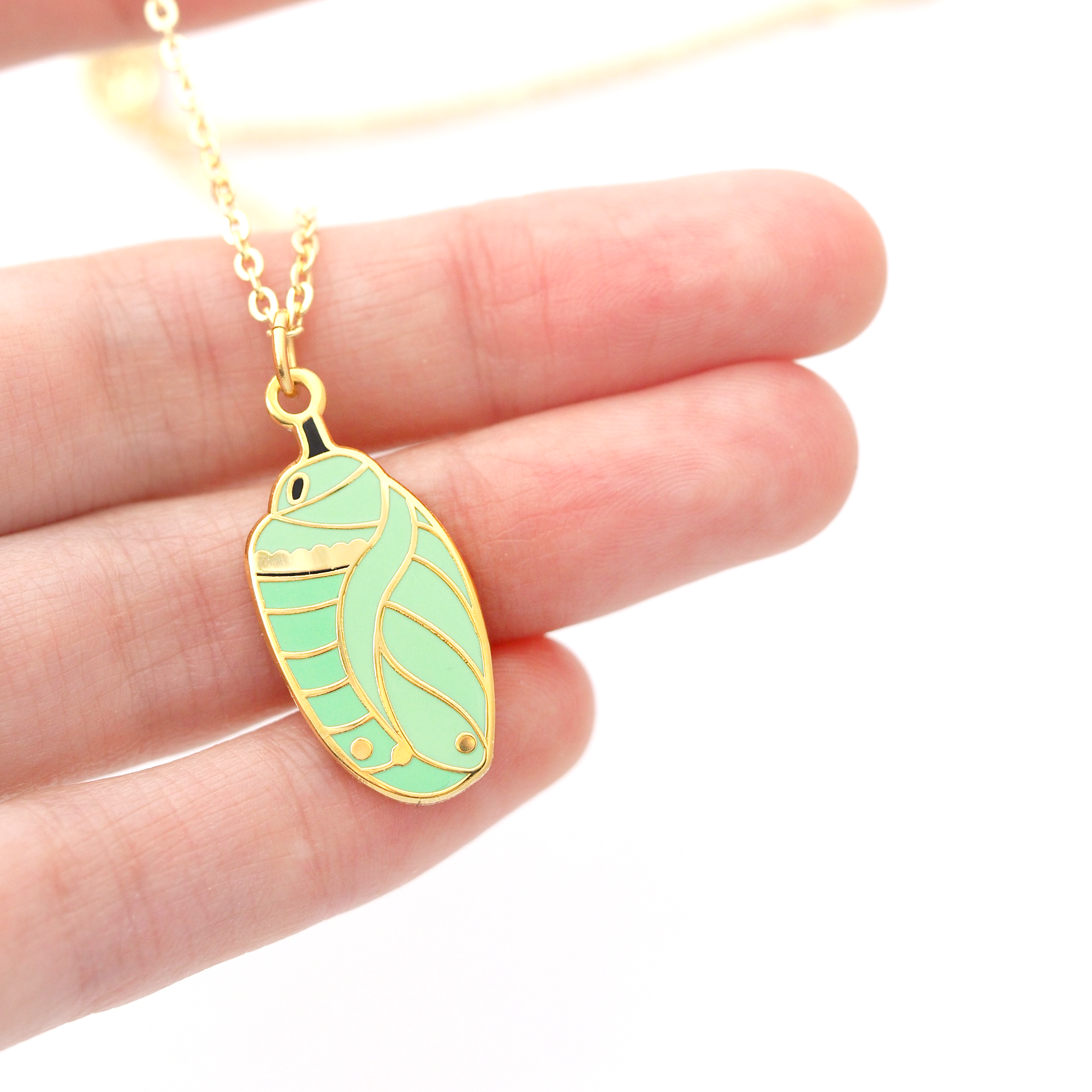 Monarch Butterfly Chrysalis Necklace - Elegant Pendant Jewelry for Women, Nature Inspired Gift for Her | Perfect for Birthdays, Anniversaries & Special Occasions