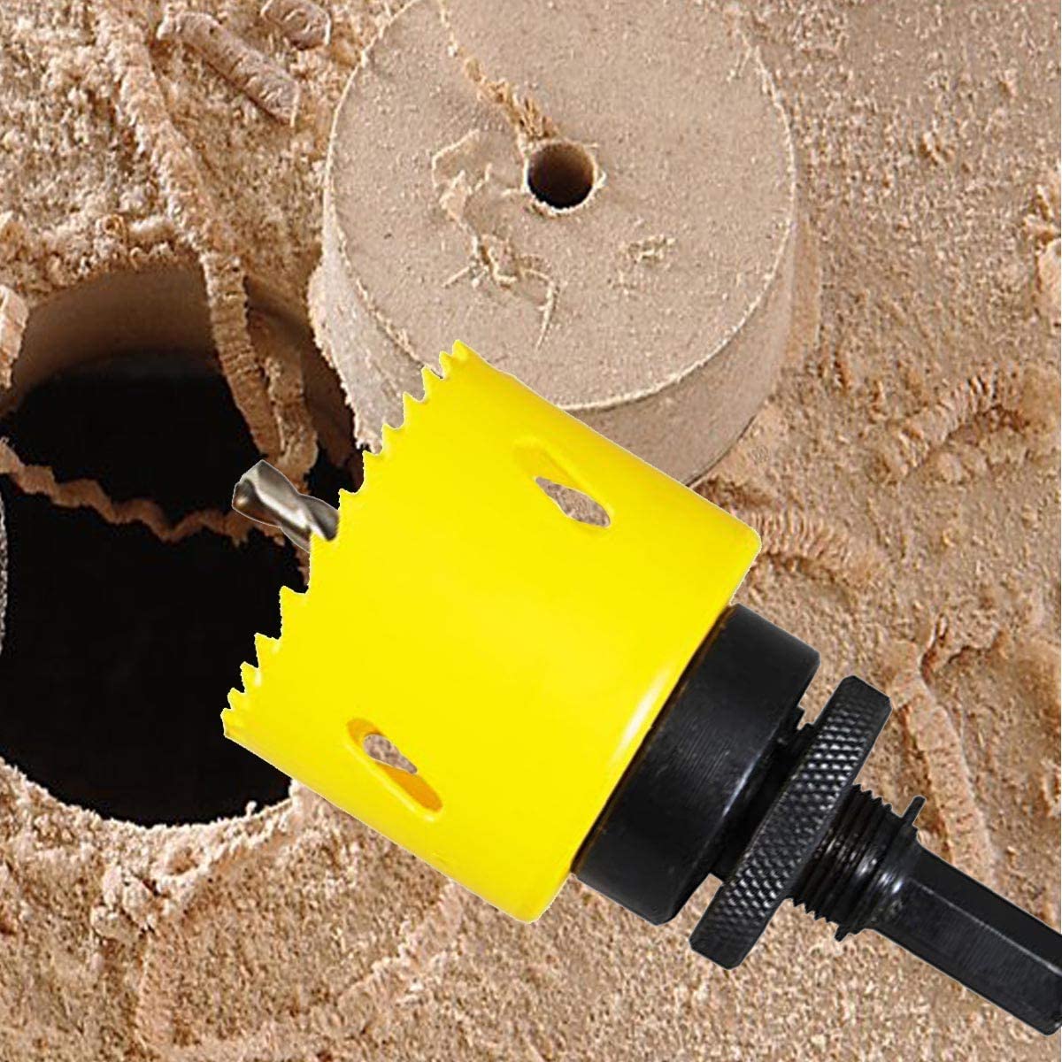 Bi-Metal Hole Saw 2-1/2 Inch (64mm) with Arbor & Pilot Bit - Perfect for Metal & Wood Drilling