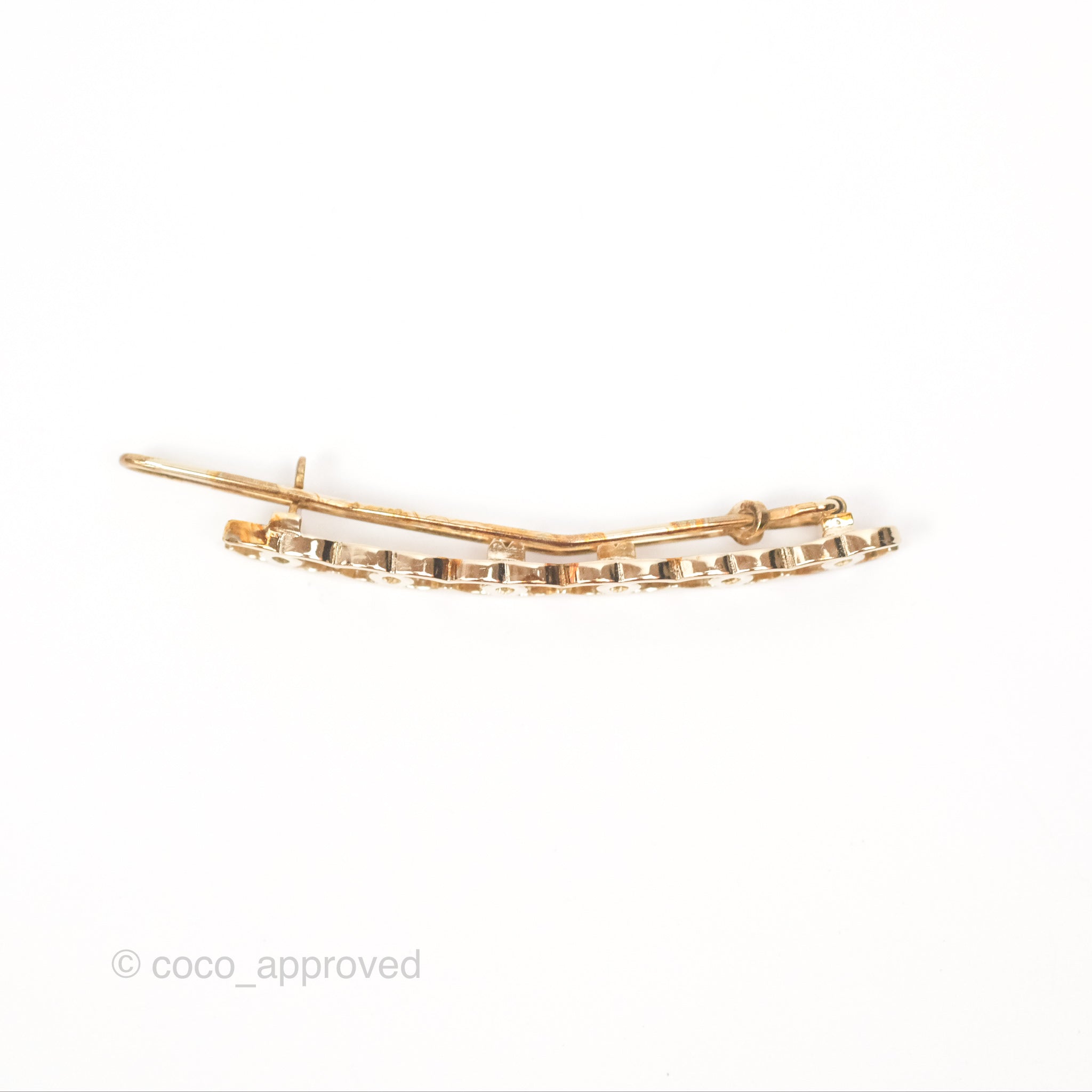 Chanel CC Hair Clip Gold Tone 21A - Luxury Hair Accessory for Women | Perfect for Weddings, Parties & Everyday Elegance