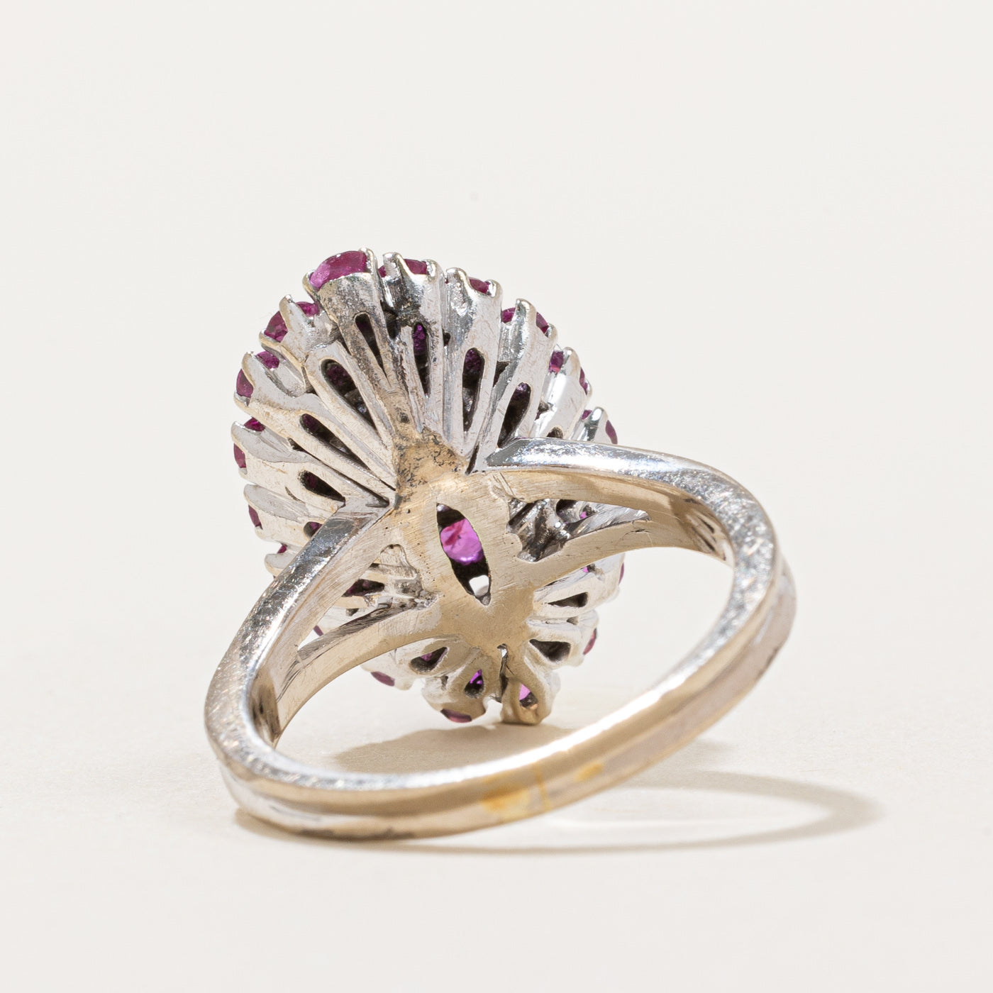 1.00ctw Ruby & Diamond Cocktail Ring - 0.28ctw Genuine Gemstones | Size 4.5 | Elegant Evening Wear & Special Occasion Jewelry Gift
