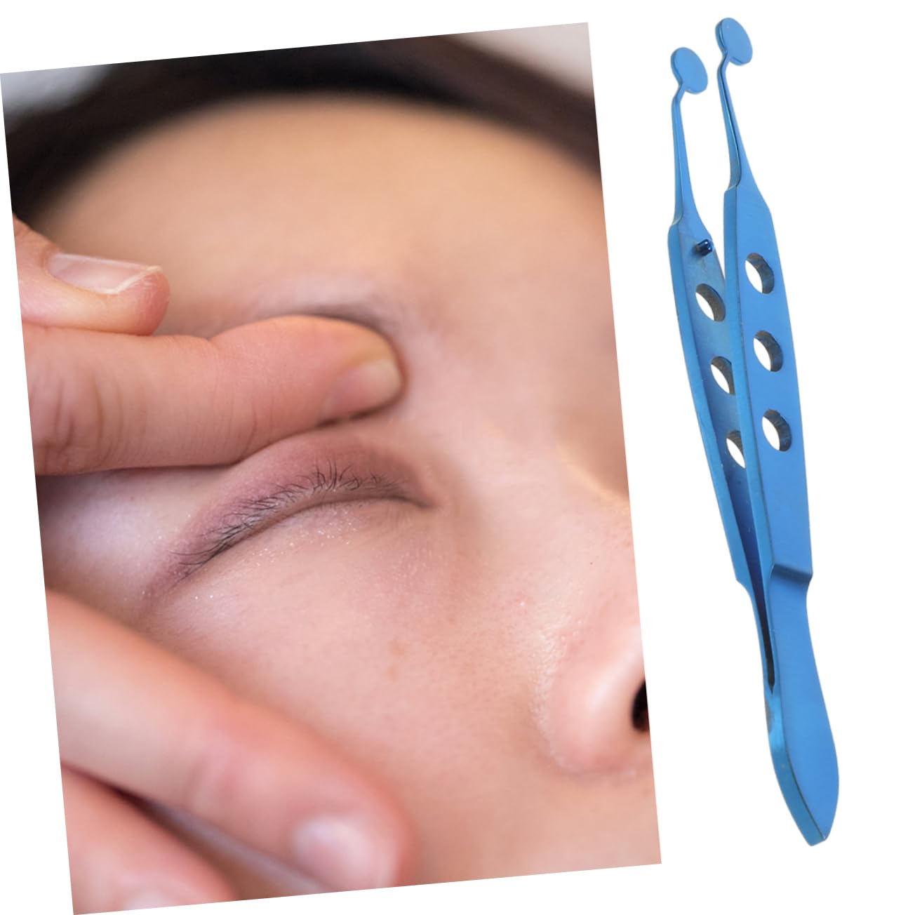 Titanium Alloy Meibomian Gland Forceps - Professional Eyelid Tweezer & Compressor Tool for Stye Treatment, Eye Care & Gland Expression - Perfect for Ophthalmologists & Home Use