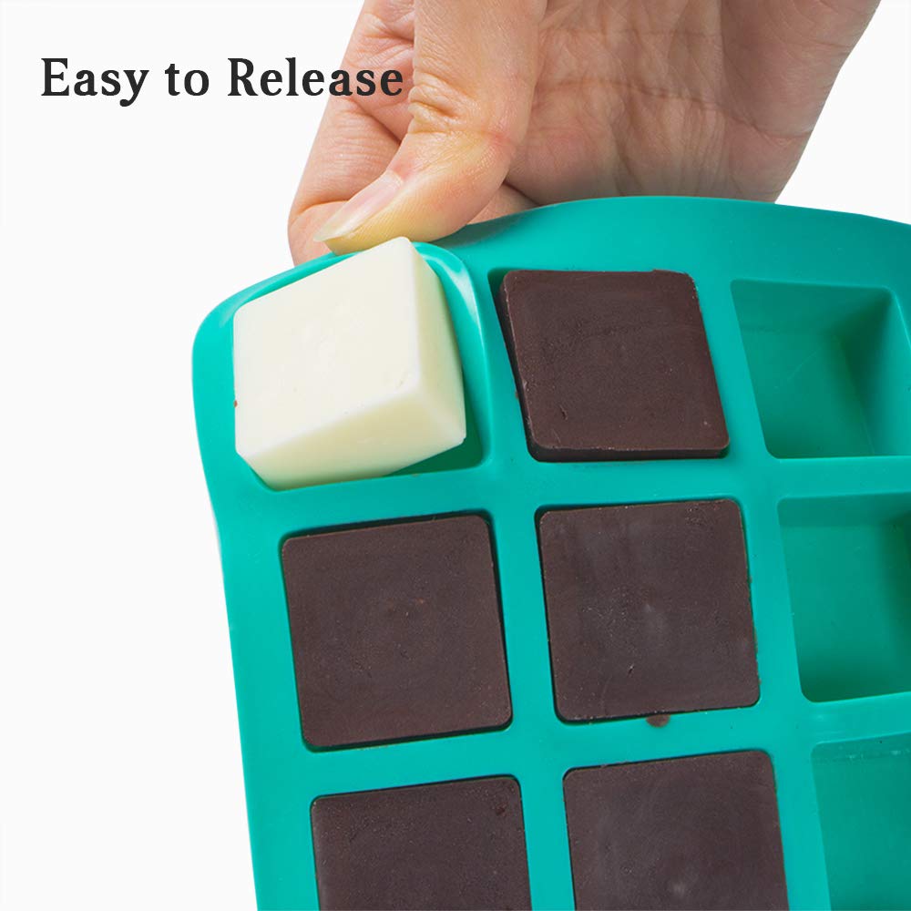 Webake 40-Cavity Silicone Candy Molds - Square Chocolate Molds for Homemade Caramel, Hard Candy, Truffles, Keto Fat Bombs, Gummy Bears, Jello & Peanut Butter Fudge - Perfect for Baking, Candy Making & DIY Treats at Home