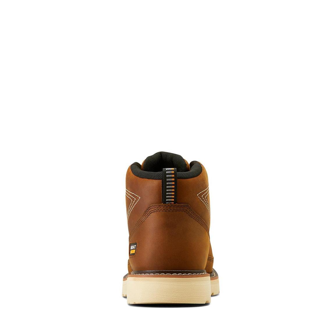 Distressed Brown Soft Toe Chukka Boots for Rebar Work - Comfortable Construction Boots for Men | Ideal for Construction Sites, Outdoor Work & Heavy Duty Jobs