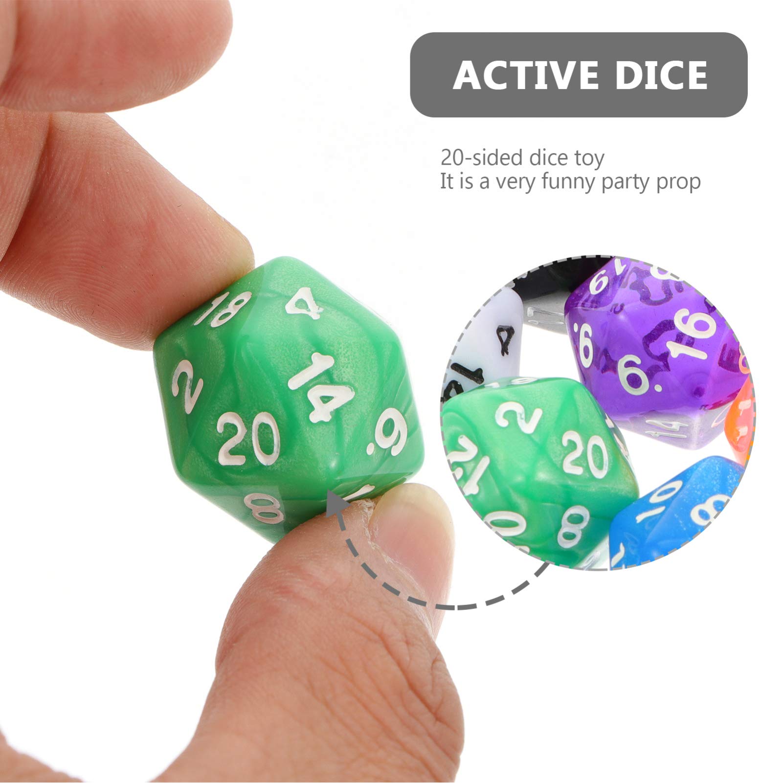 TOYANDONA 10-Piece Resin Dice Molds Set - 20-Sided D&D Game Dice, Educational Puzzle Toys & DIY Craft Supplies for Tabletop RPG, Board Games, and STEM Learning Activities