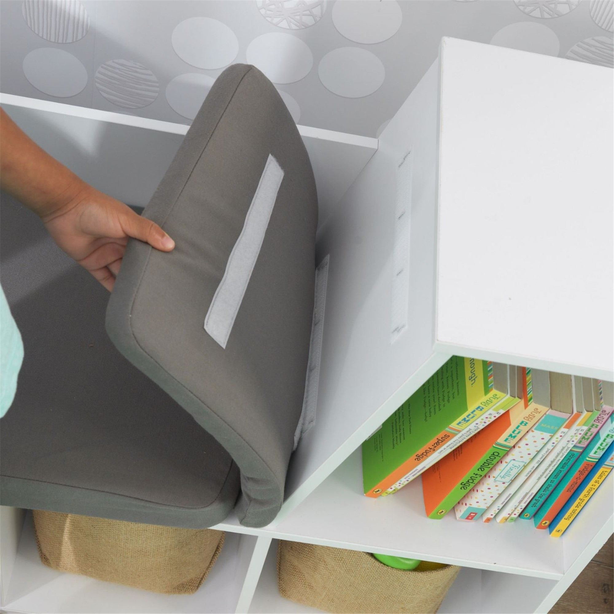 KidKraft White Wooden Bookcase with Reading Nook - Perfect for Kids' Bedroom, Playroom & Homeschooling