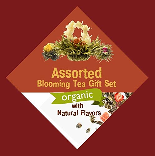 Premium Assorted Blooming Tea Flower Balls - Vanilla, Strawberry, Melon, Orange, Mango, Jasmine & Peach (7-Pack) | Handcrafted Floral Tea for Relaxation, Gifts & Special Occasions
