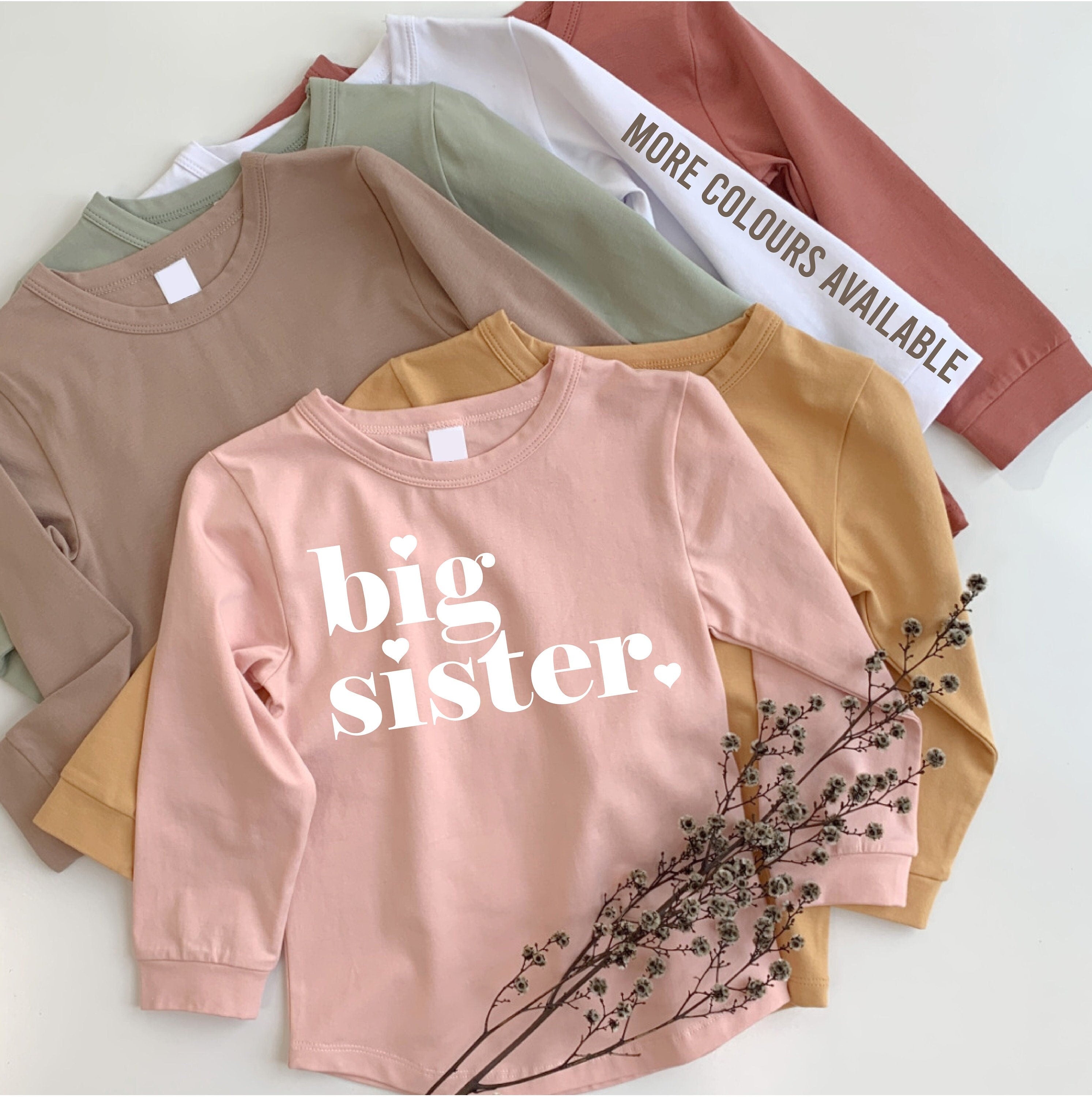 Big Sister T-Shirt - Comfortable & Stylish Sibling Gift for Women & Girls - Perfect for Family Events, Birthdays & Matching Outfits