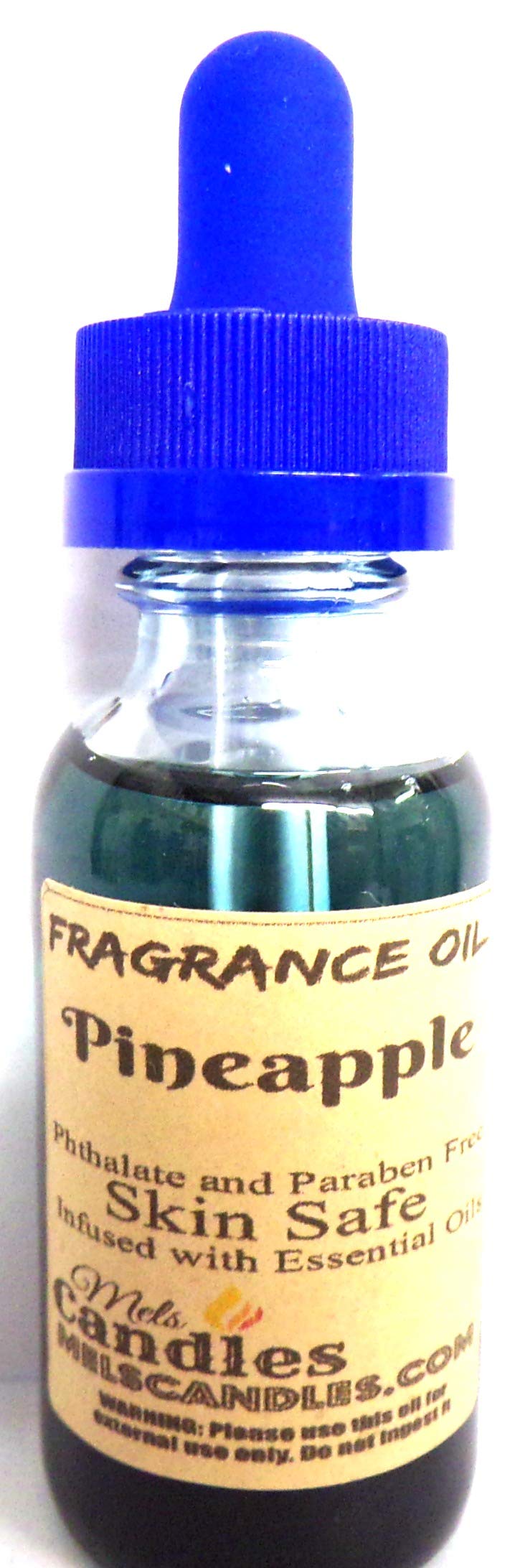 Premium Pineapple Fragrance Oil - 1 Ounce (29.5ml) in Blue Glass Bottle | Skin-Safe for DIY Perfume, Soap Making & Candle Crafting | Perfect for Aromatherapy, Home Scents & Gift Giving