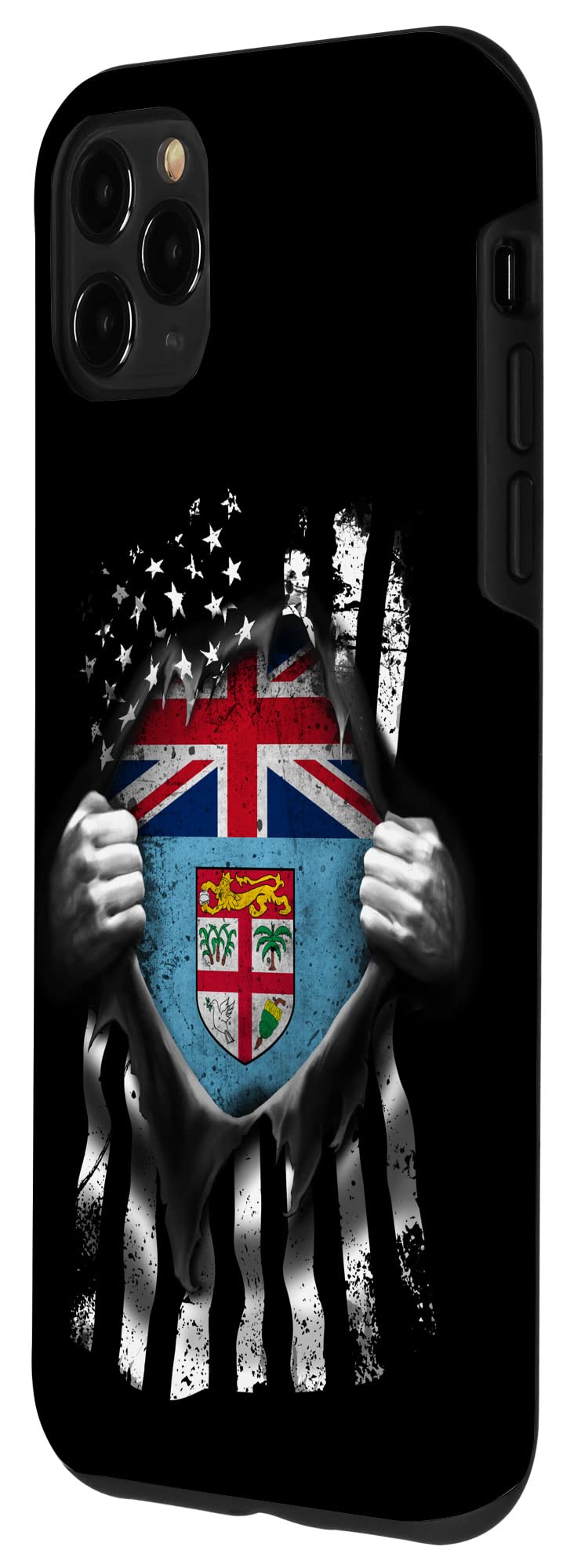 iPhone 11 Pro Max Case with Fiji & USA Flag Design - Durable Protective Cover for Fijian American Pride | Perfect for Travel, Work & Everyday Use