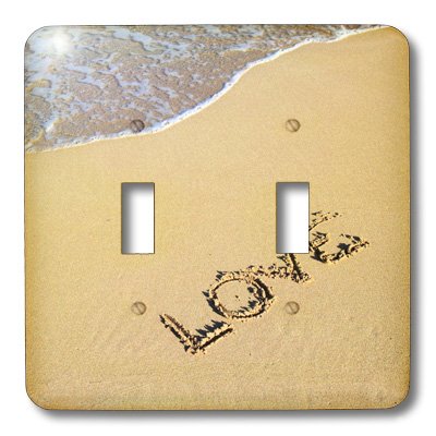 3D Rose Love in The Sand Toggle Switch Cover - Decorative Rocker Switch Plate for Home, Office, RV & DIY Projects - Perfect for Bedroom, Kitchen, or Cabin Decor
