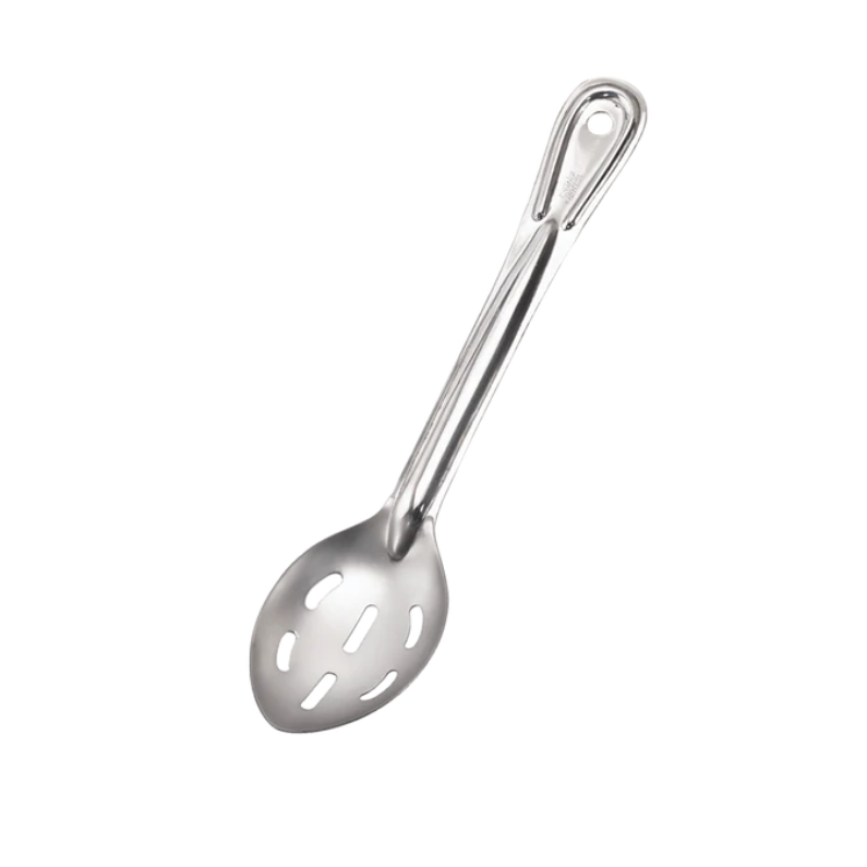 Browne 15-Inch Stainless Steel Slotted Serving Spoon - Perfect for Salads, Pasta, and Vegetables Serving at Parties, BBQs, and Family Dinners