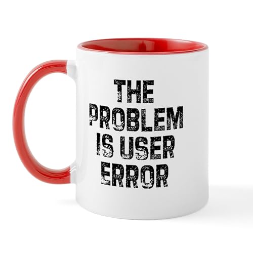 White/Red Inside - The Problem Is User Error Mug