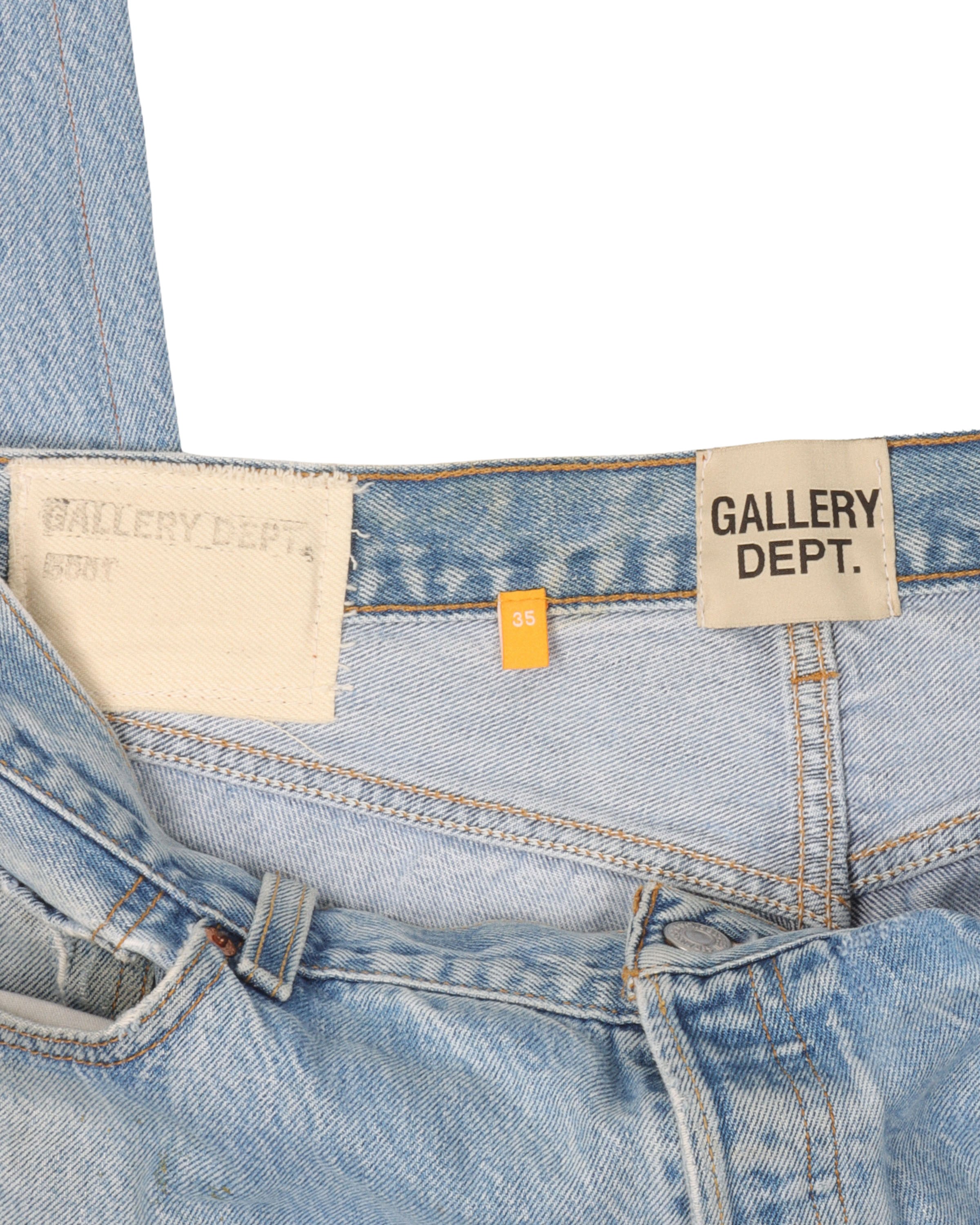 Gallery Dept 5001 High Waist Distressed Jeans for Women - Vintage Washed Denim Pants with Ripped Details | Perfect for Streetwear, Casual Outfits & Night Out Looks
