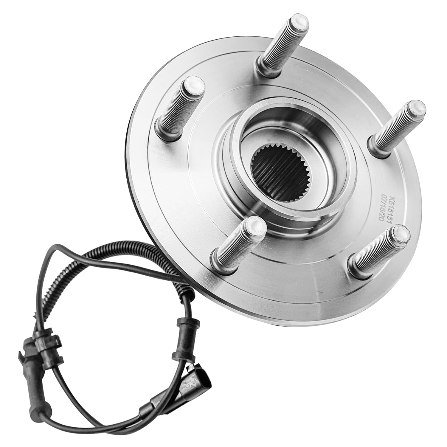 Detroit Axle Front Wheel Bearing & Hub Assembly Kit for 2012-2018 Ram 1500 - 2 Wheel Bearings, 24 Lug Nuts - Replacement for 12-18 Dodge Ram 1500 2WD/4WD - Perfect for Off-Roading, Towing & Daily Driving