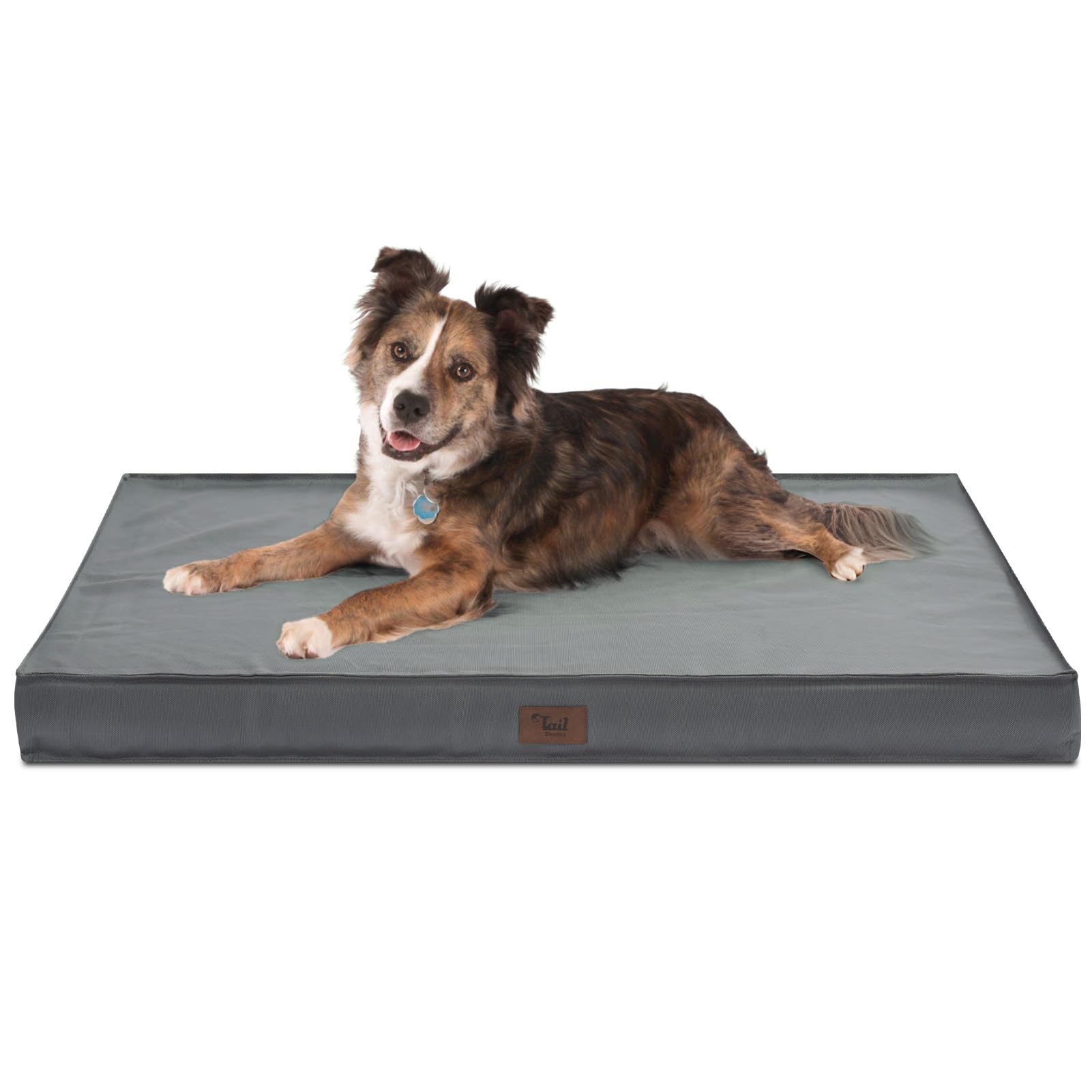 Orthopedic Dog Bed for Large Dogs - Waterproof, Washable Pet Bed with Egg Crate Foam & Removable Cooling Cover - Grey | Perfect for Elderly Dogs, Arthritis Relief & Crate Training - Durable Support for German Shepherds, Labs & Big Breeds
