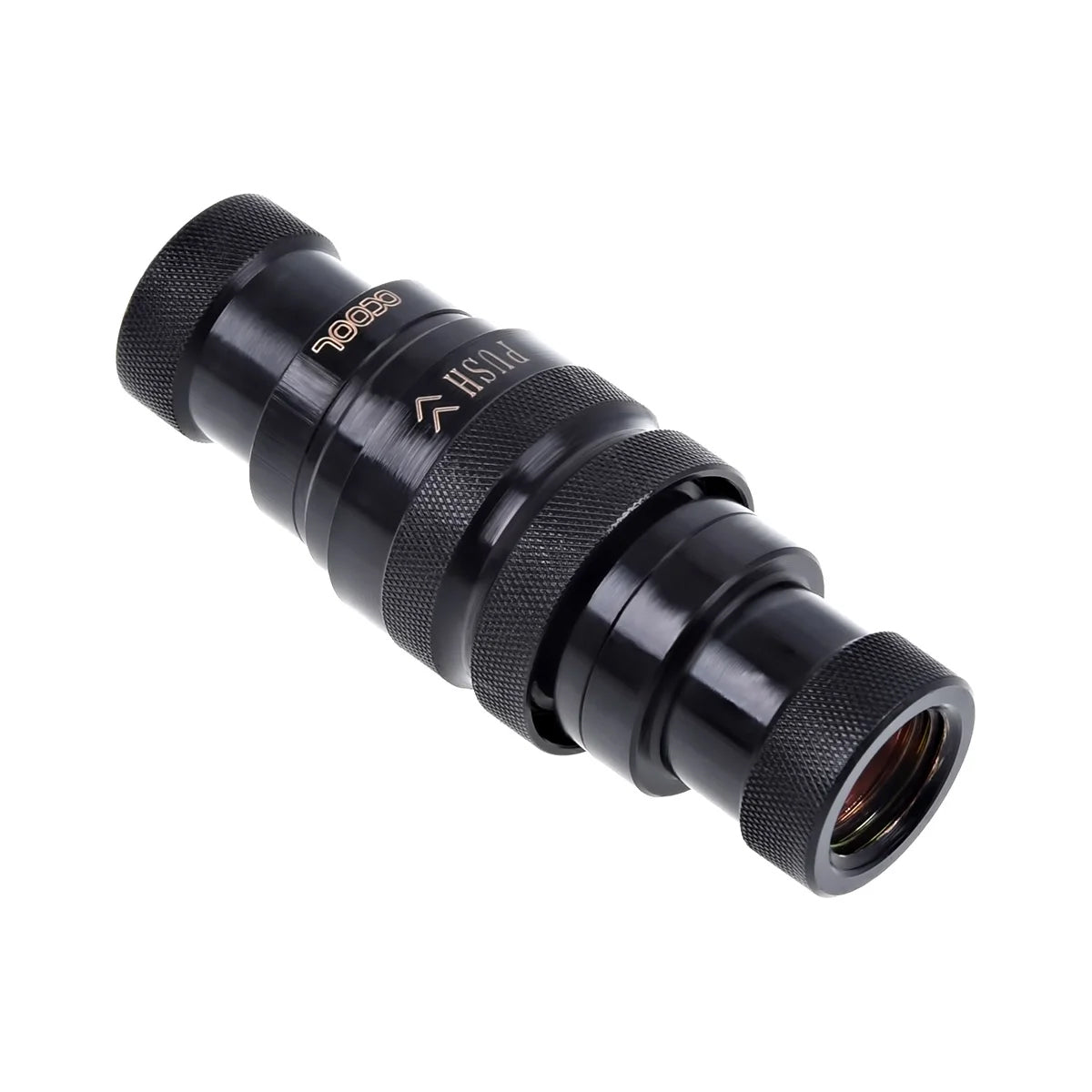 Alphacool Eiszapfen Quick Release Fitting Set - G1/4 Thread Black - High Performance PC Water Cooling Connectors for Custom Liquid Cooling Systems