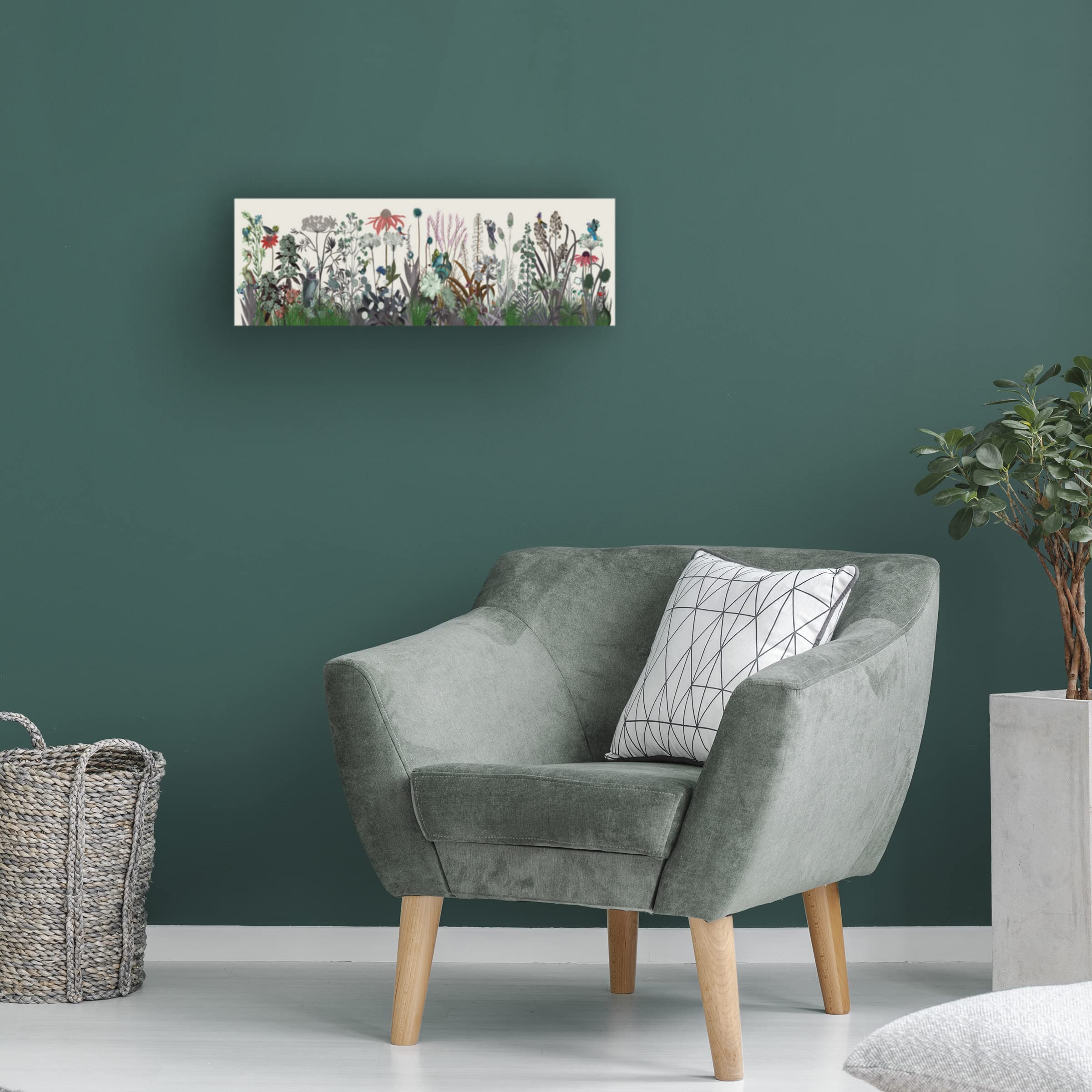 Trademark Fine Art 'Wildflower Bloom' Canvas Wall Art by Fab Funky - Vibrant Floral Painting for Living Room, Bedroom & Office Decor