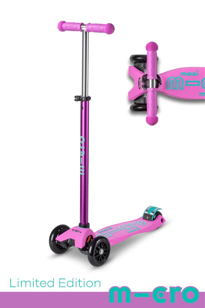Micro Kickboard Maxi DELUXE Scooter - 3 Wheel Kick Scooter for Kids Ages 5-12 | Adjustable Height | Smooth Ride | Perfect for Commuting, School & Outdoor Fun