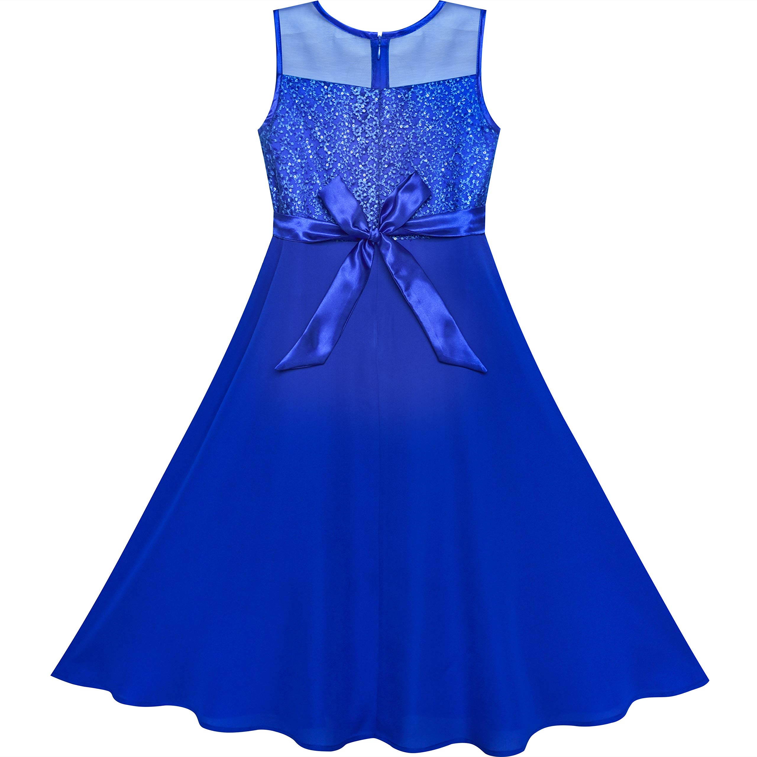 Elegant Rhinestone Chiffon Maxi Dress for Girls - Perfect for Bridesmaid, Dance, Ball & Special Occasions | Sunny Fashion Women's Formal Gown