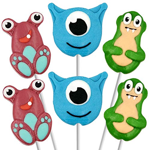 Halloween Eyeball Lollipops 24-Pack - Assorted Monster Suckers with Mixed Fruit Flavors | Spooky Party Favors for Halloween, Birthday & Costume Parties | Trick-or-Treat Candy & Monster-Themed Events