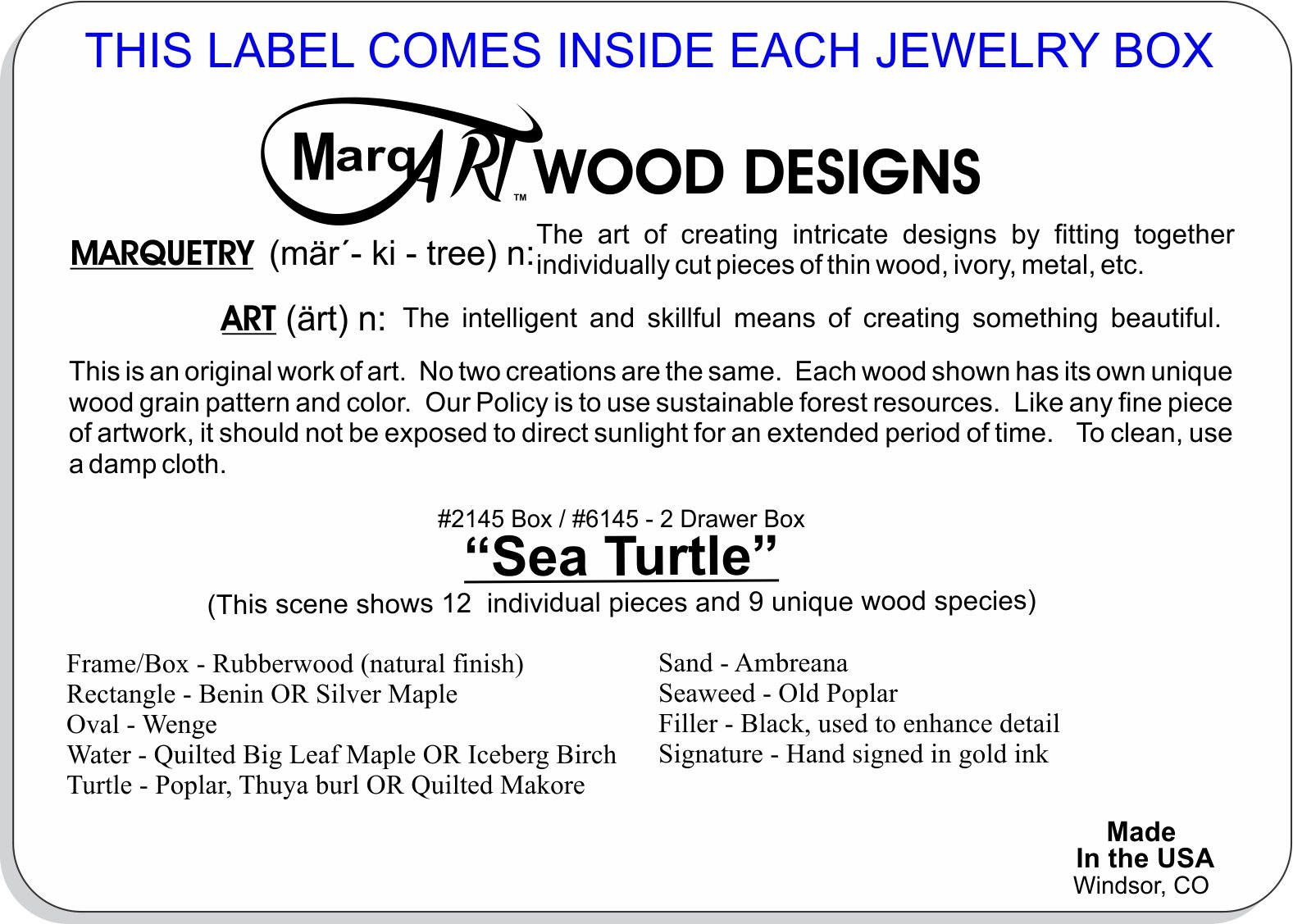 Handmade Sea Turtle Wood Jewelry Box - Unique Wooden Gift Box for Rings & Trinkets - Premium USA Craftsmanship - No Two Alike - Perfect for Beach Weddings, Vacation Souvenirs & Coastal Home Decor