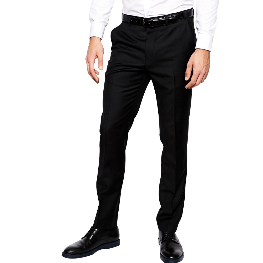 HBDesign Men's 3-Piece Slim Fit Business Suit Set - Black Formal 2-Button Jacket with Vest & Pants | Perfect for Office, Wedding & Professional Events