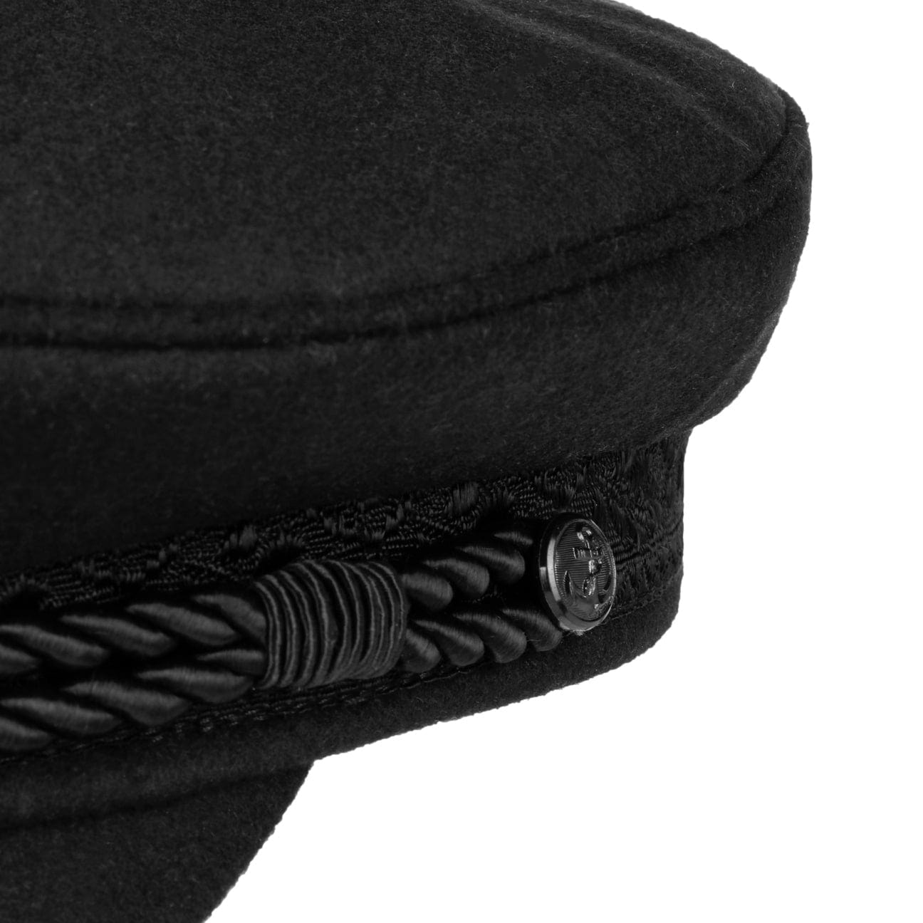 Hammaburg Black Elbe Sailor Cloth Hat - Classic Nautical Style for Men & Women - Perfect for Sailing, Beach Outings, and Summer Fashion