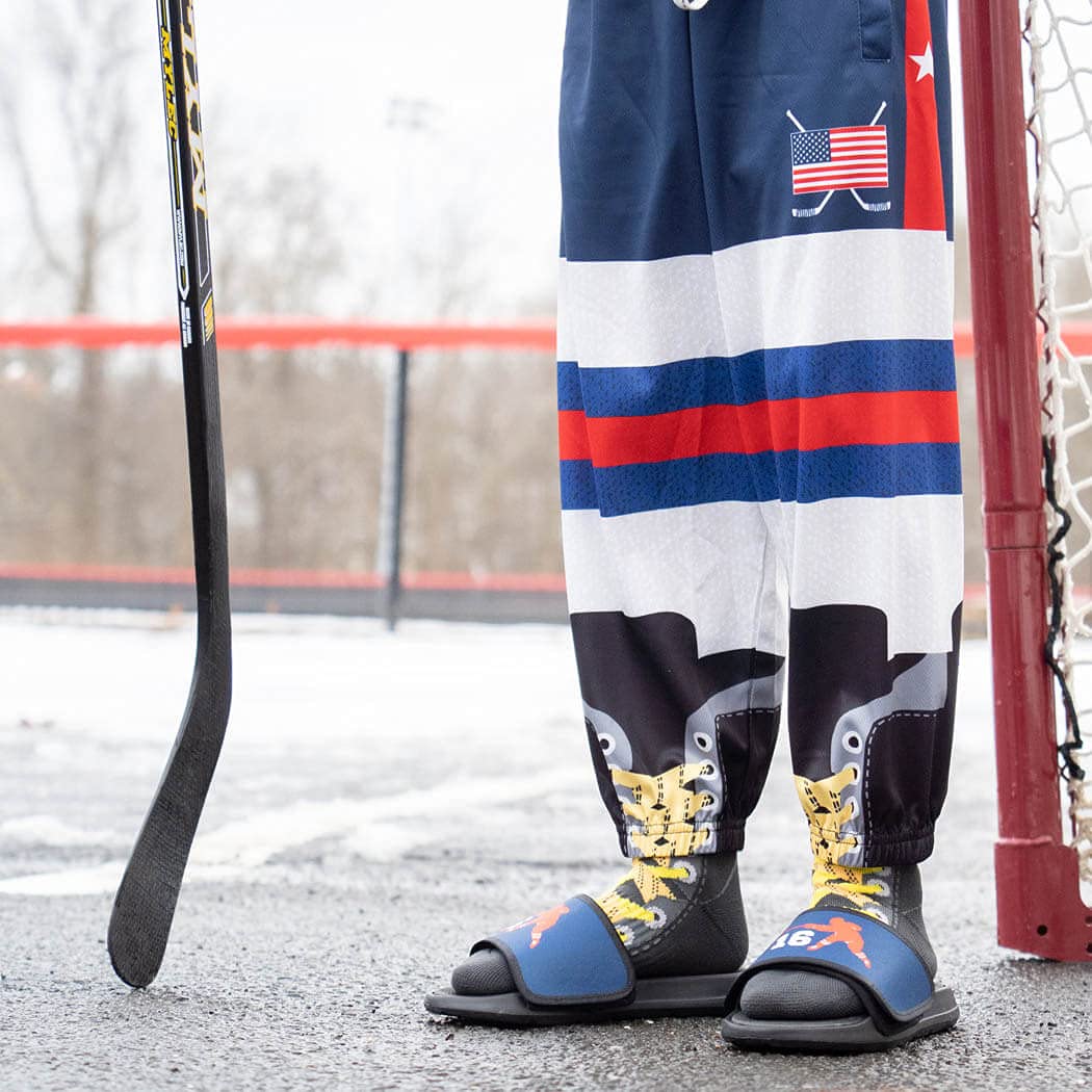 ChalkTalkSPORTS Hockey Lounge Pants for Men & Women - Comfortable Hockey Player Pajama Pants in Youth & Adult Sizes - Perfect for Game Day, Lounging, and Hockey Fan Gifts