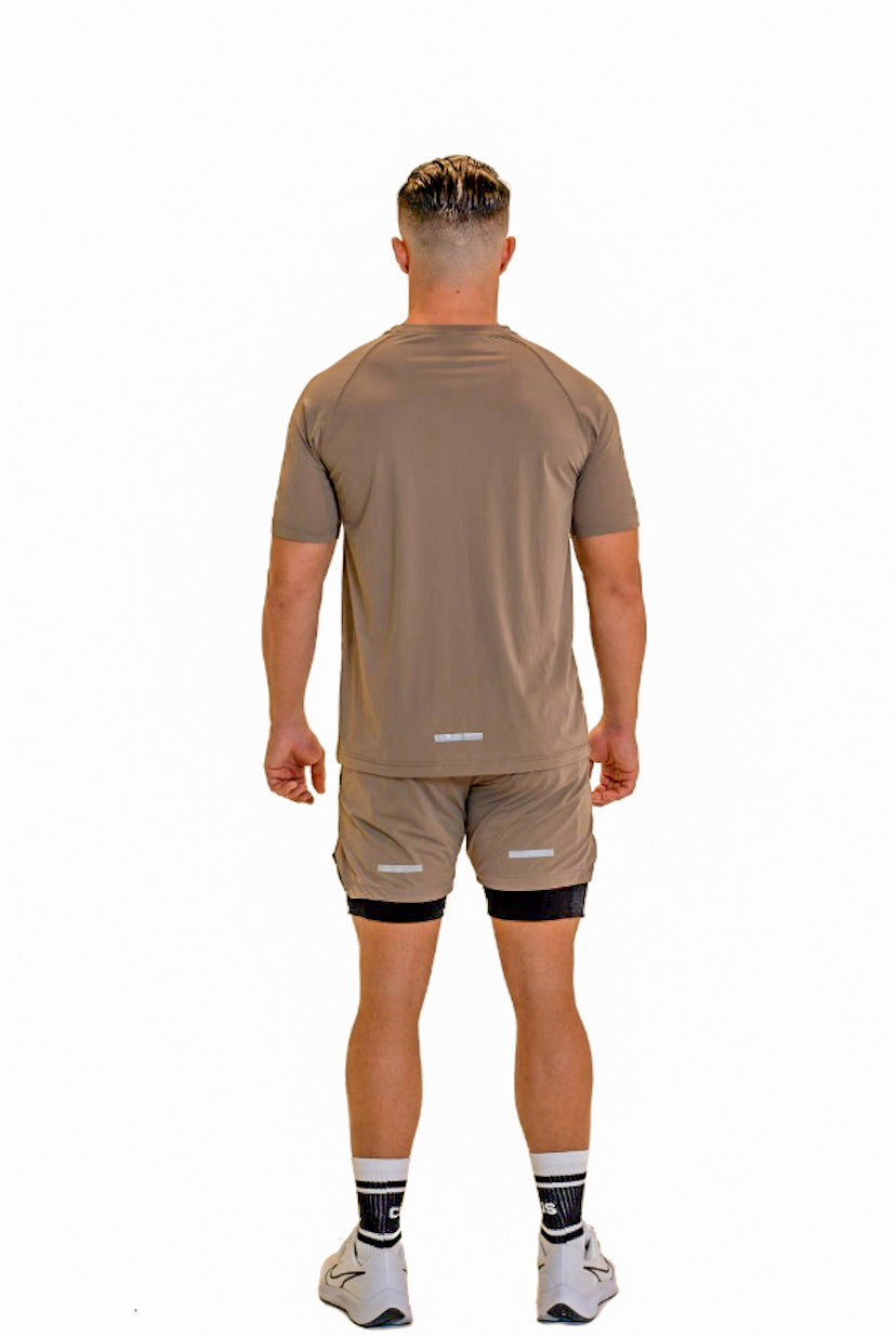 Cerus Biscuit Quantum 2-in-1 Running Shorts for Men - Moisture Wicking Athletic Workout Shorts with Built-in Liner - Perfect for Gym, Jogging & Outdoor Activities