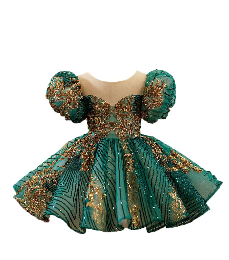Luxury Sequin Flower Girl Dresses for Toddlers - Princess Wedding Party & Pageant Ball Gown Tutu Dress for Special Occasions