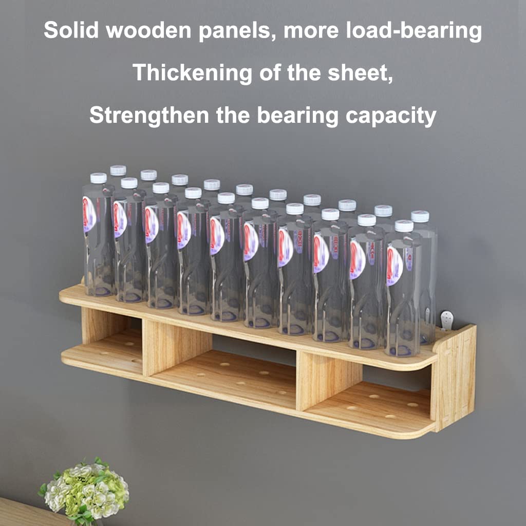 Wall Mounted WiFi Router Shelf - Large Multi-Function Storage Rack for Wireless Routers, TV Set-Top Boxes & Power Strips | Perfect for Home Office & Entertainment Center Organization