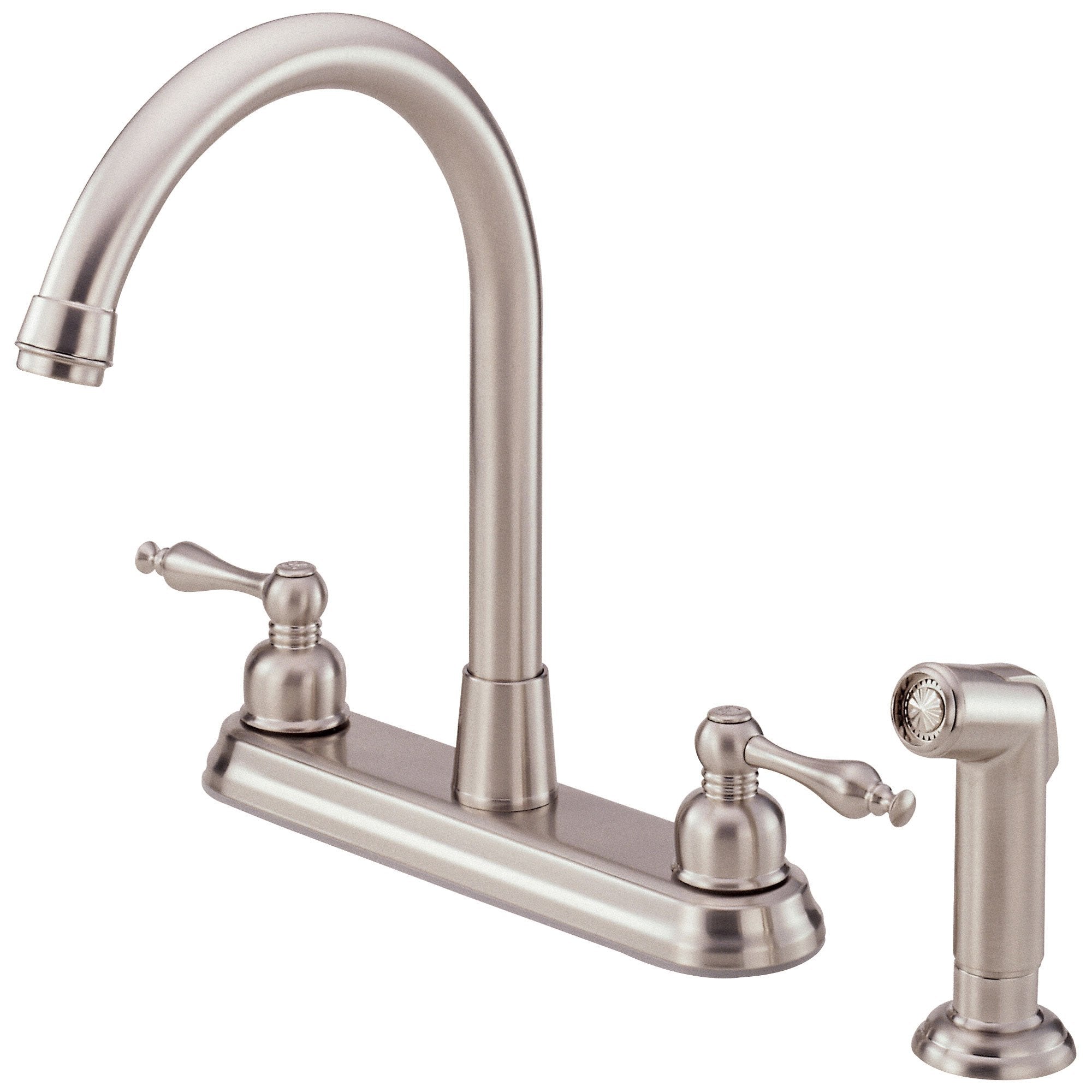 Danze Sheridan 8-Inch Centerset Stainless Steel Kitchen Faucet with Pull-Down Sprayer - 2-Handle Design for Modern Sinks | Perfect for Cooking, Washing Dishes & Kitchen Cleaning