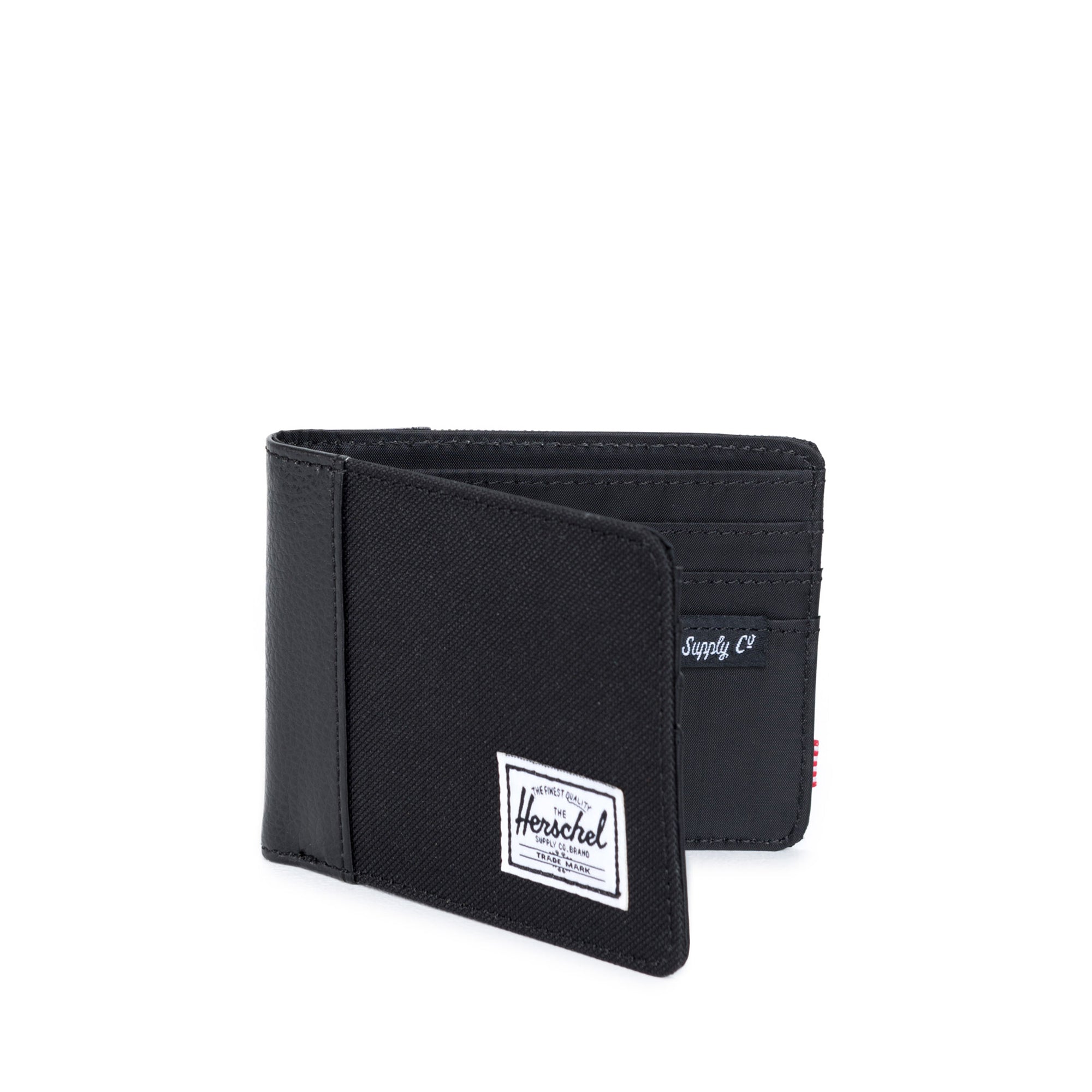 Herschel Edward Wallet for Men - Slim RFID Blocking Leather Bifold Wallet in Black - Perfect for Travel, Business & Everyday Use