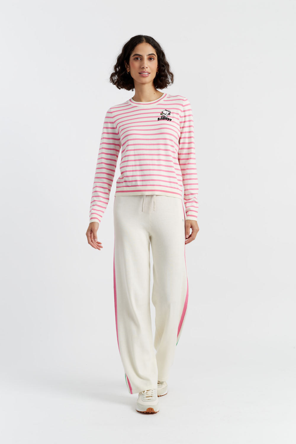 Stylish Pink Cotton Peanuts Racquet Club Sweater for Women - Casual Winter Pullover for Tennis, Golf & Everyday Wear