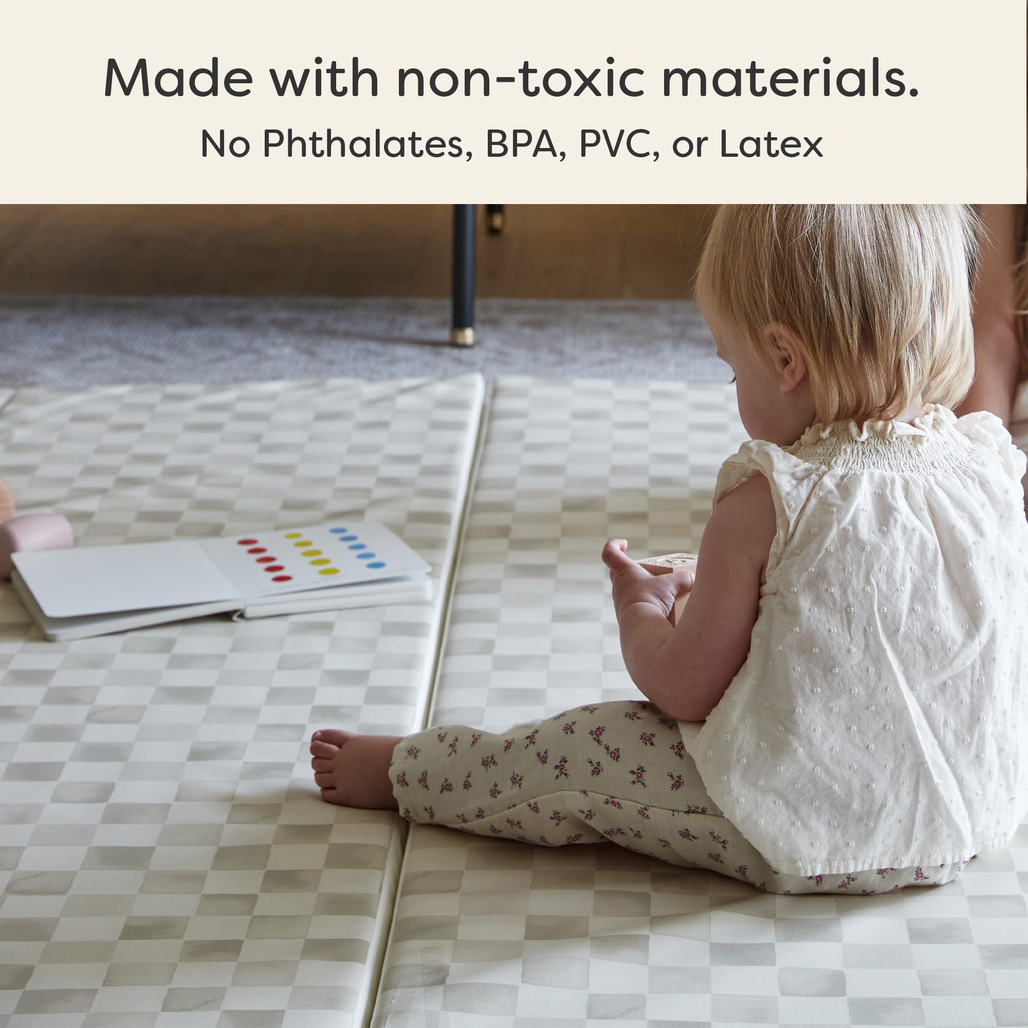 Foldable Baby Play Mat - Soft Memory Foam Tumbling Mat for Infants & Toddlers | Non-Slip Floor Playmat for Crawling, Learning & Playtime | Durable & Stylish Nursery Mat for Home, Daycare & Travel